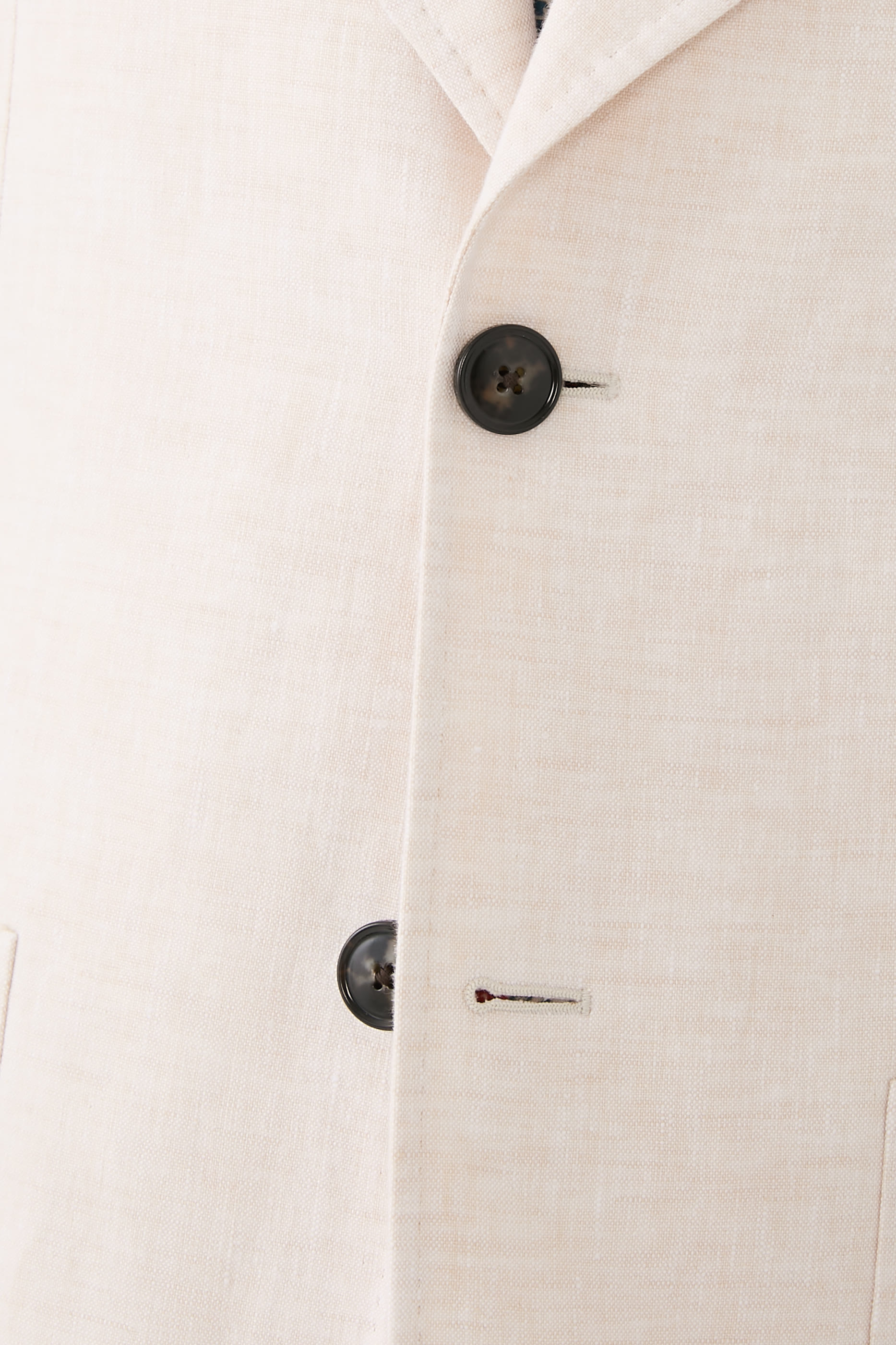 Single-Breasted Wool Gabardine Jacket