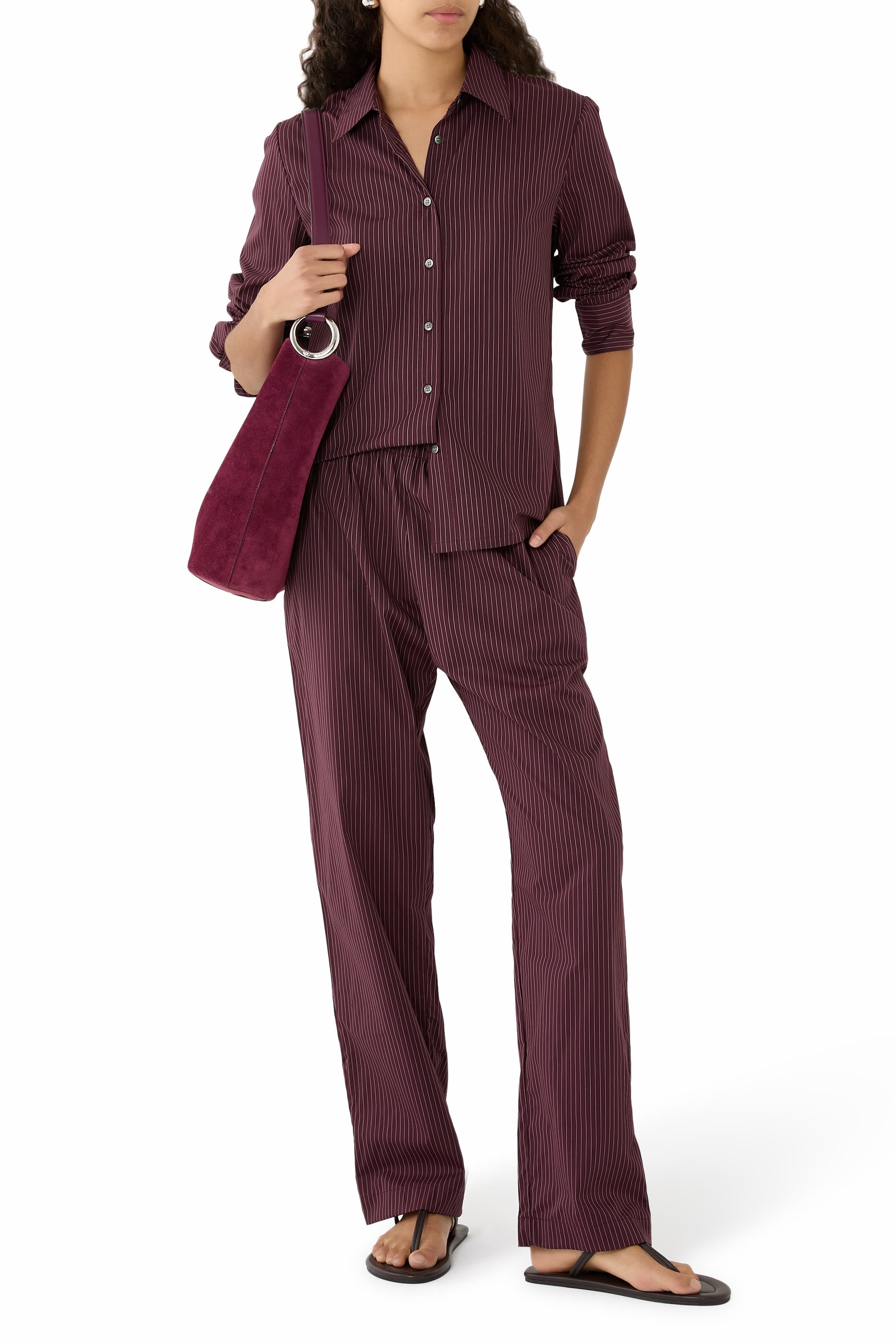 Yoshi Stripe Slim Fit Button Down Shirt