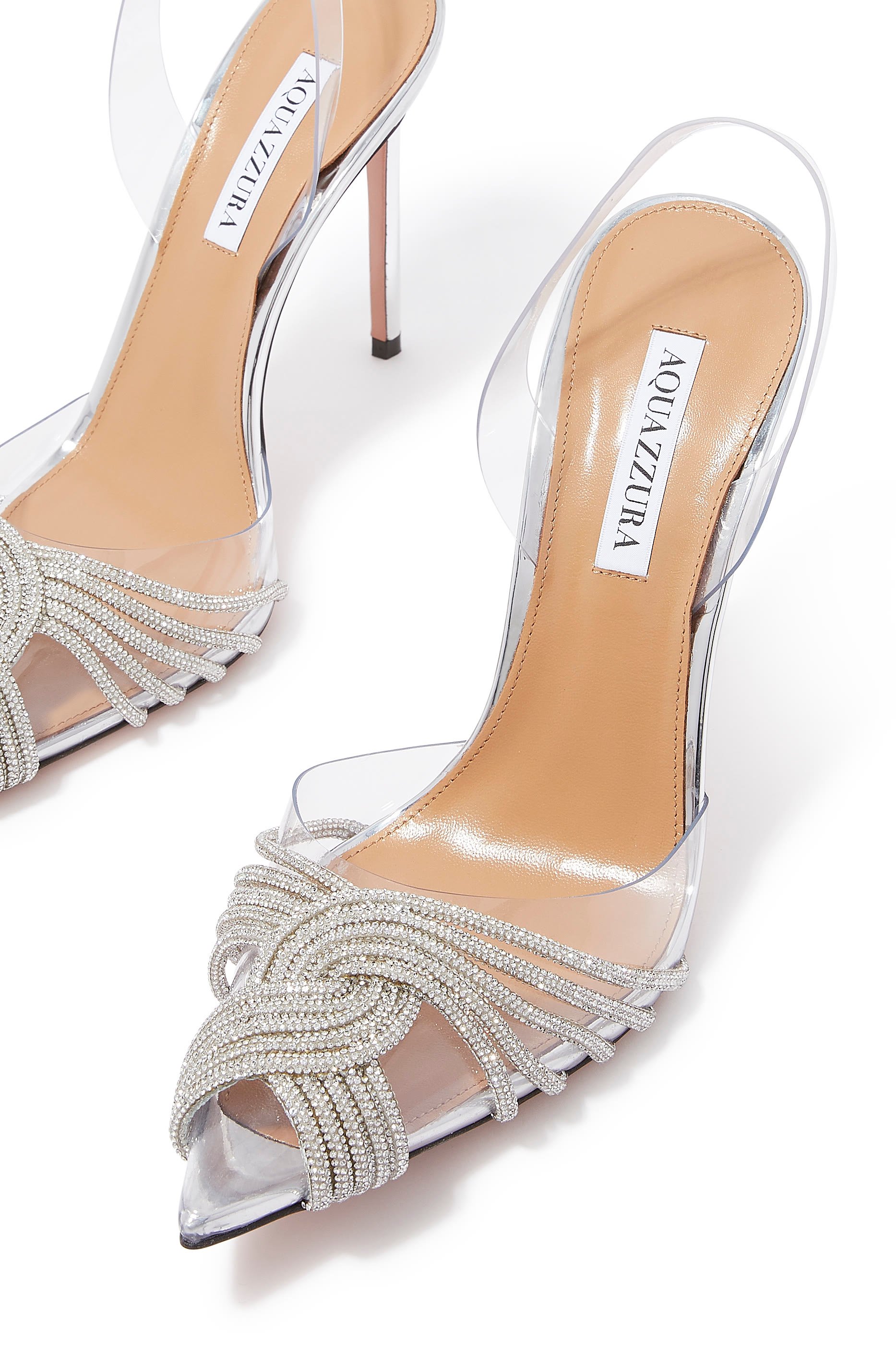 Gatsby 105 Leather & PVC Slingback Pumps
