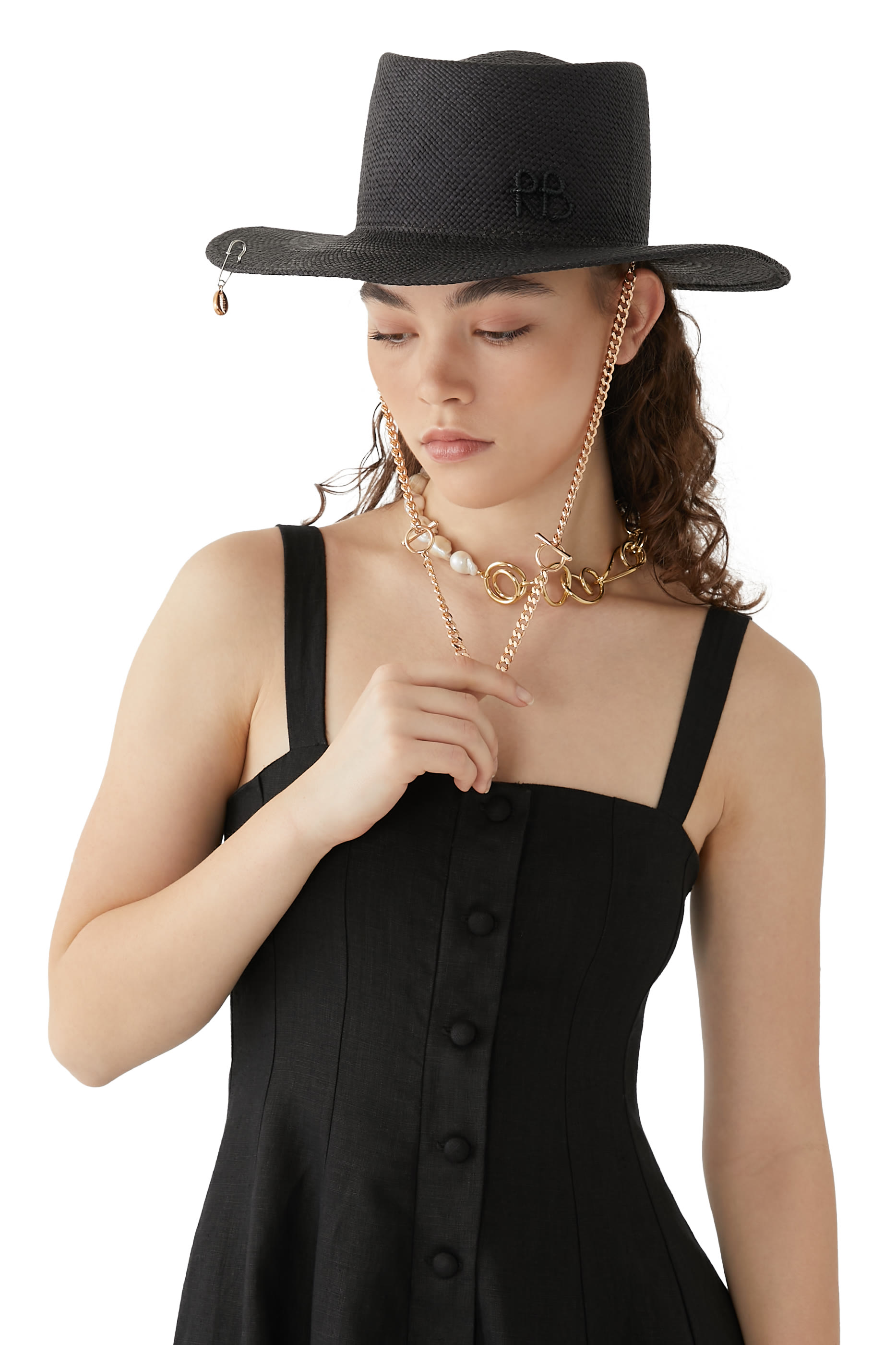 Chain Strap Gambler Hat