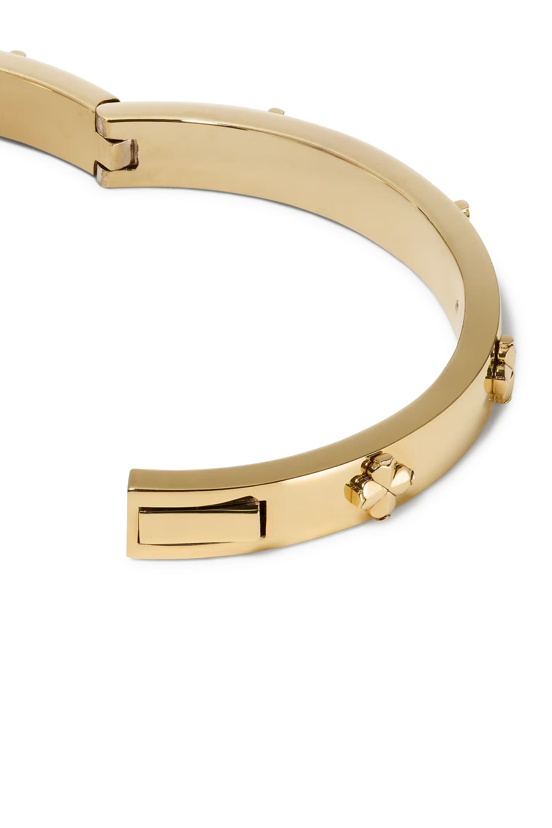 Spade Flower Hinged Bangle