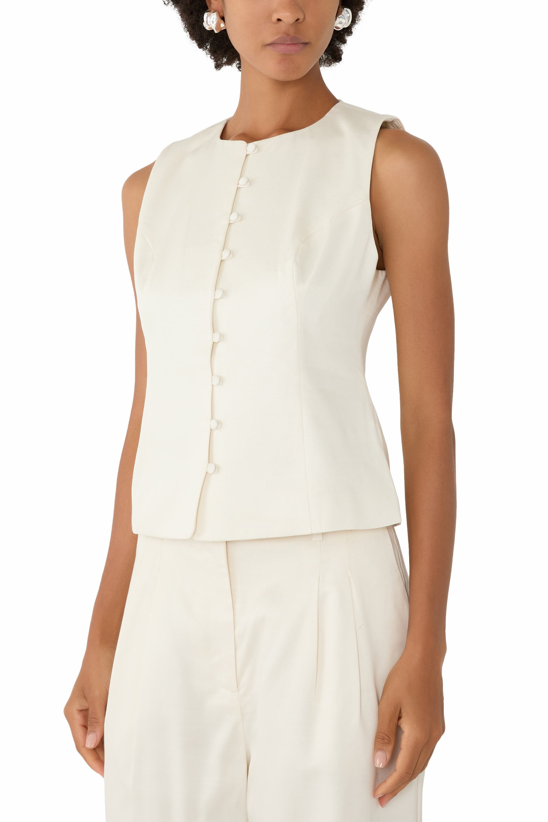 Crew Neck Tailored Waistcoat