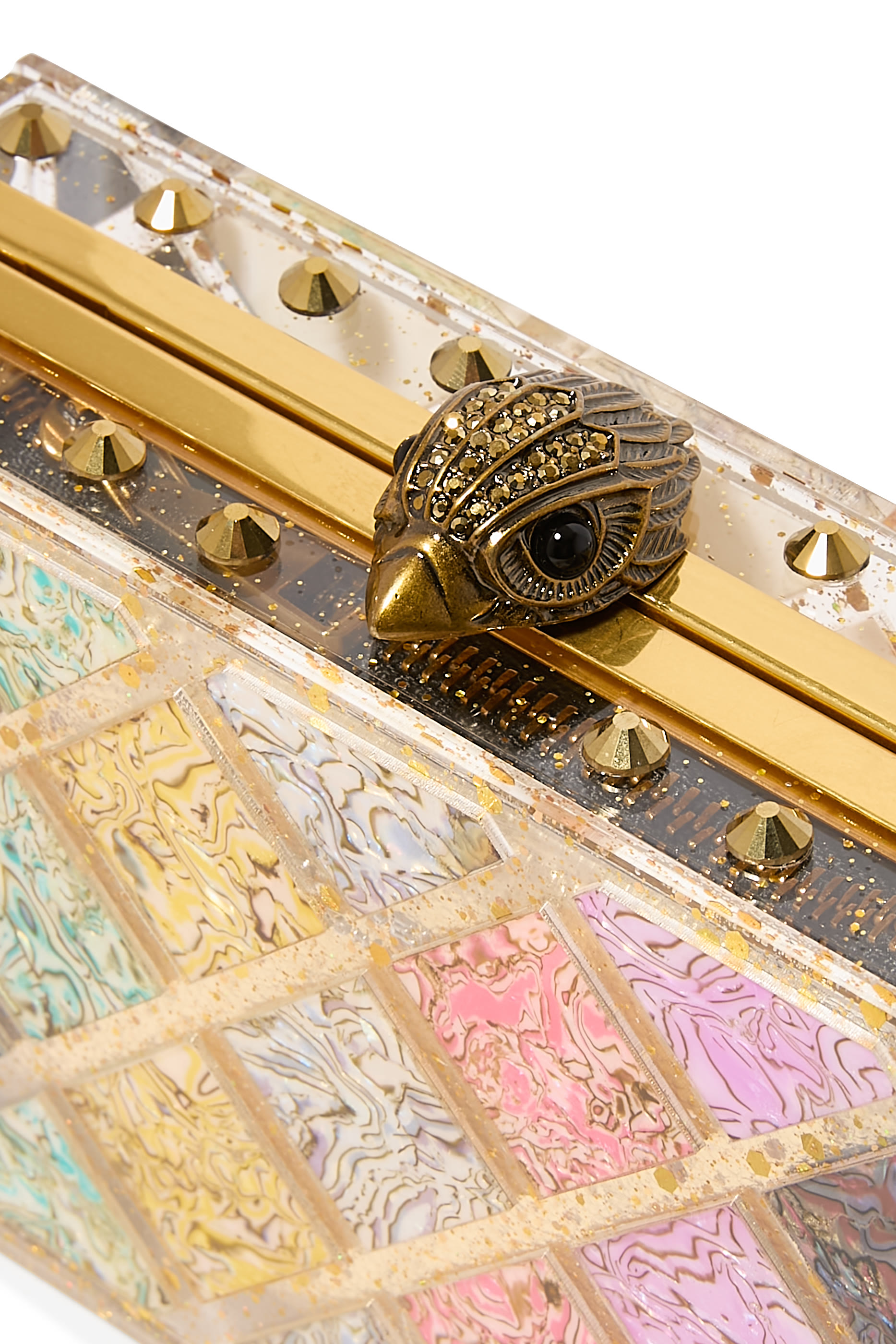 Crystal Quilt Box Clutch Bag