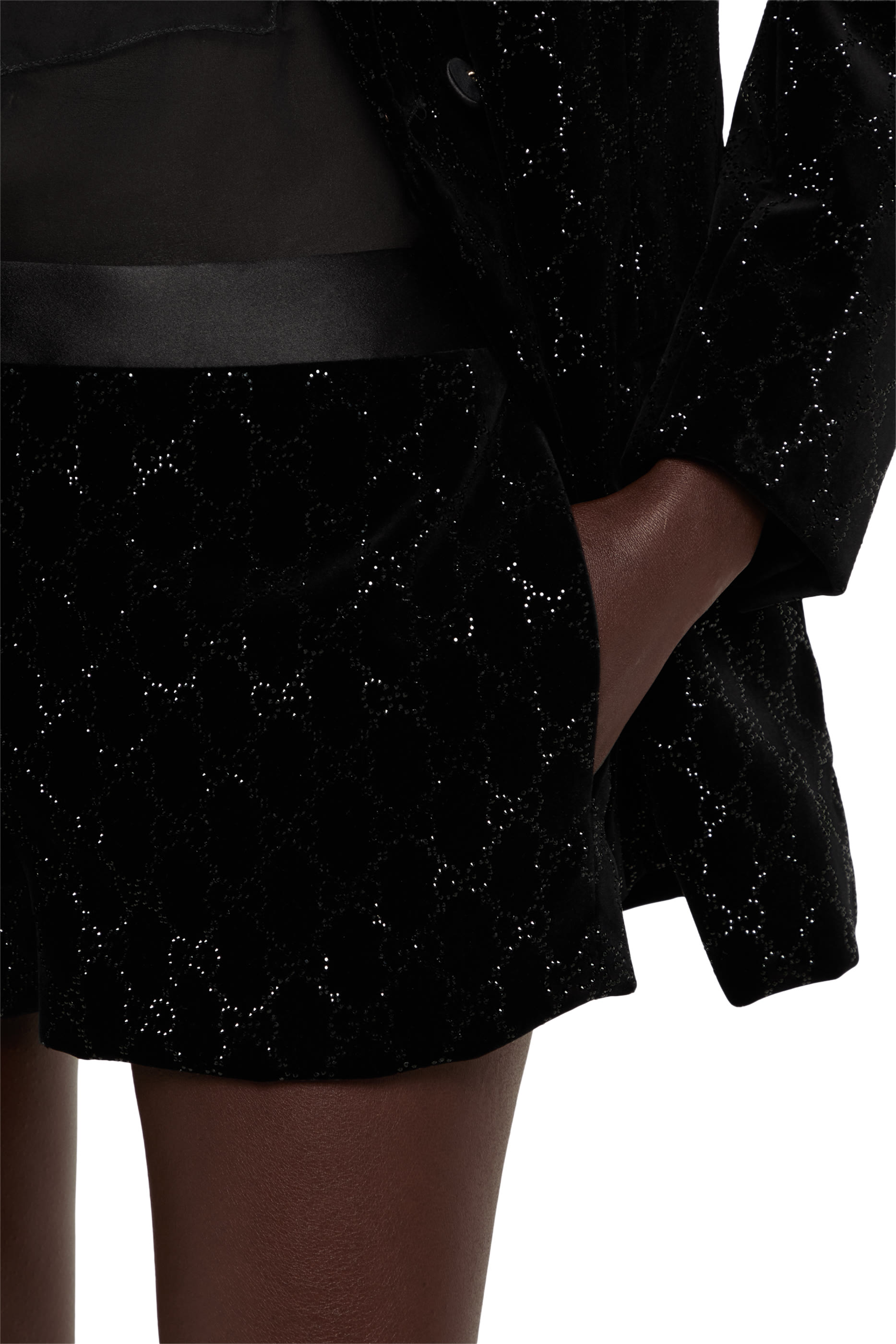 Embroidered Cotton Velvet Shorts
