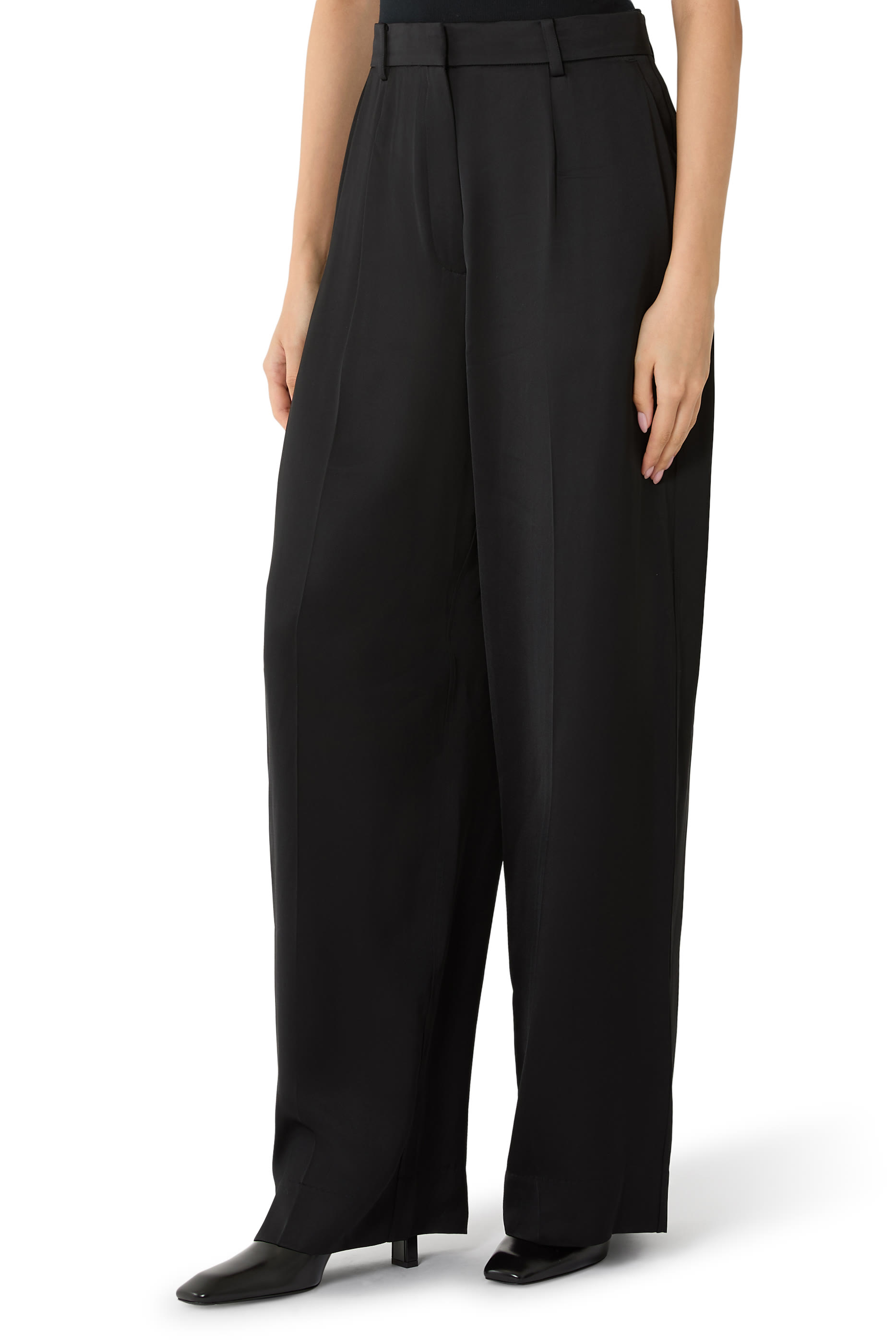  Wide Satin Trousers