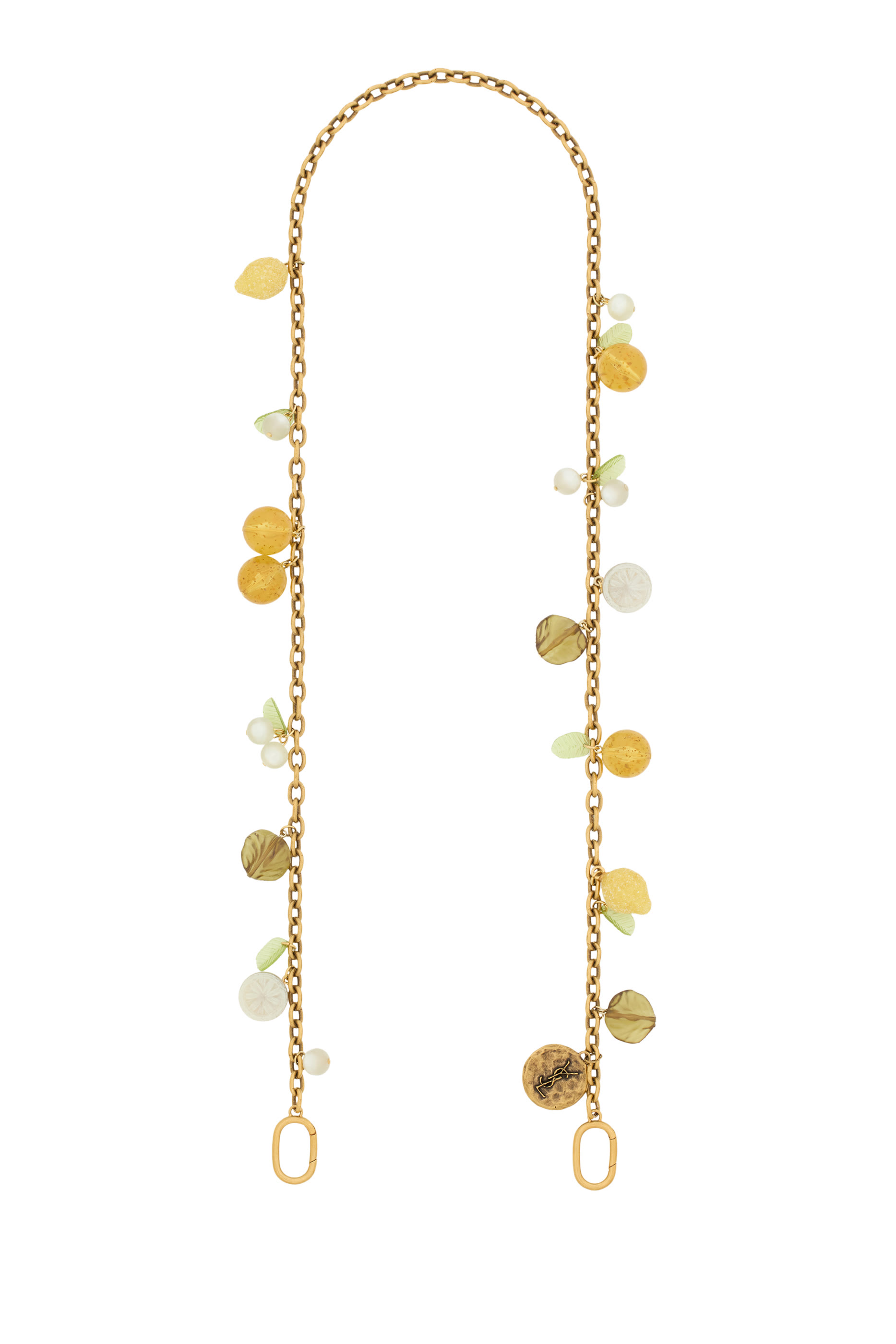 Orange Charms Chain in Resin