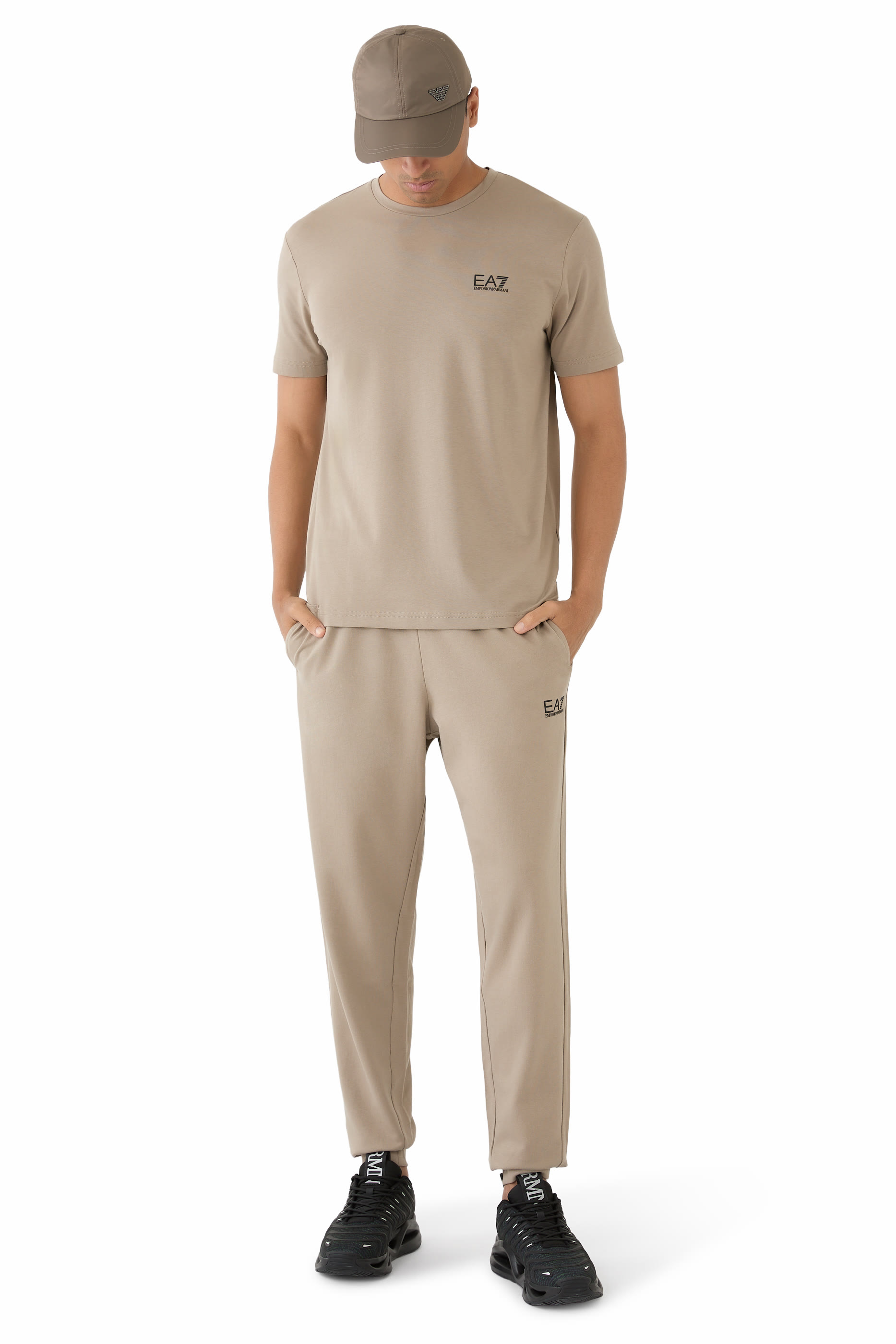 EA7 Logo Cotton Sweatpants