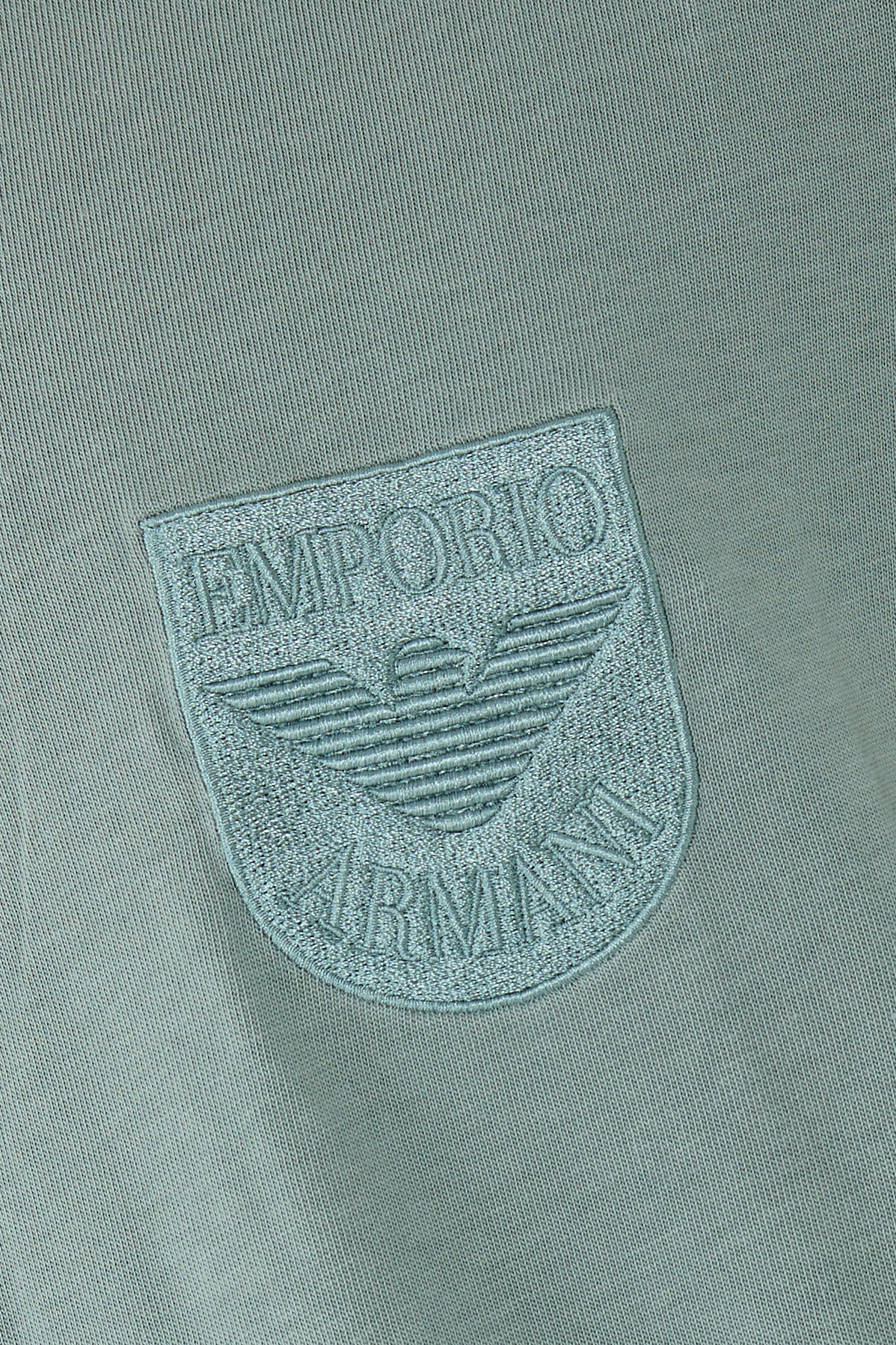 Heavy Jersey T-Shirt with Shield Embroidery