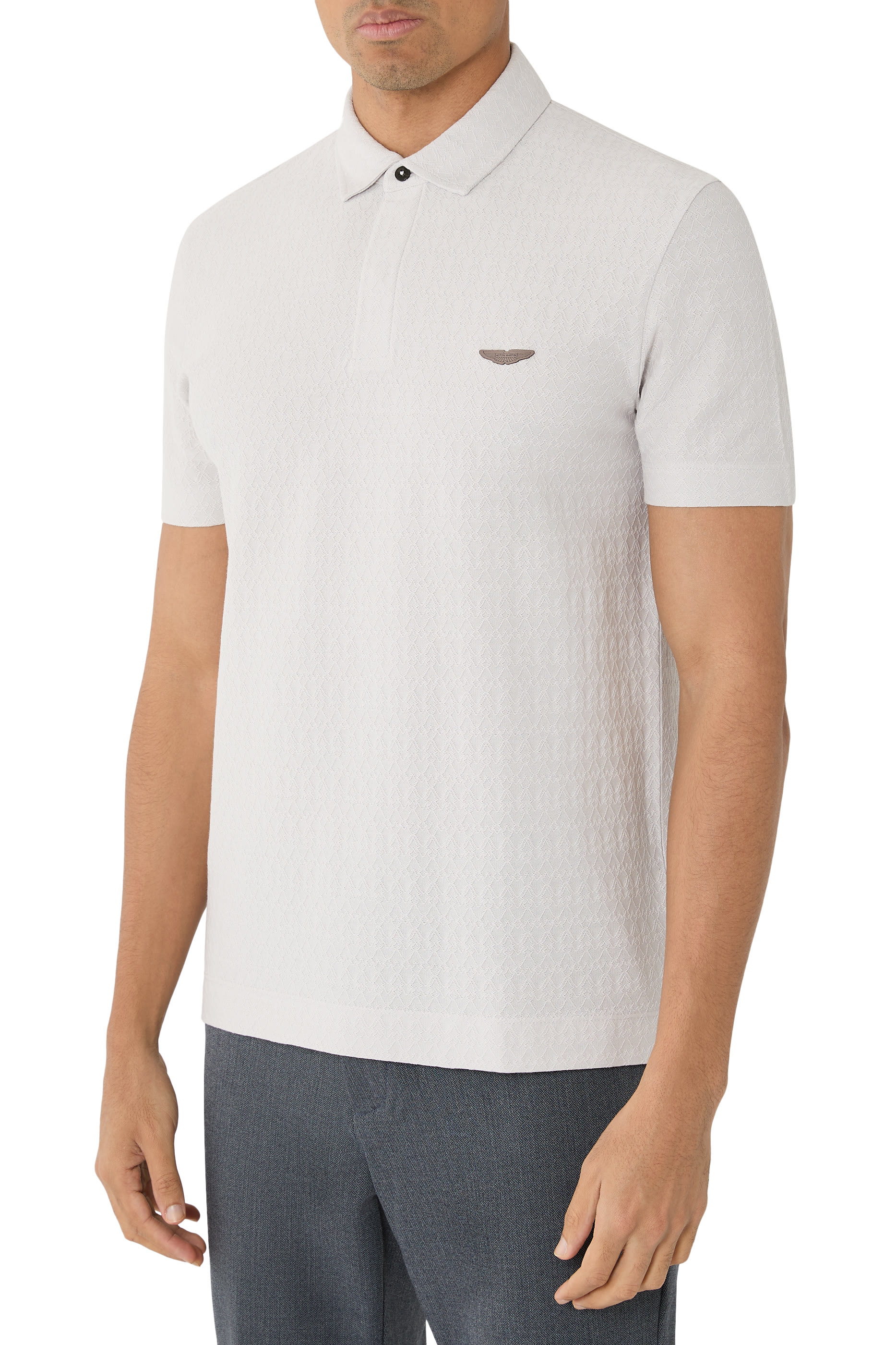 x Aston Martin Polo Shirt in Cotton and Silk