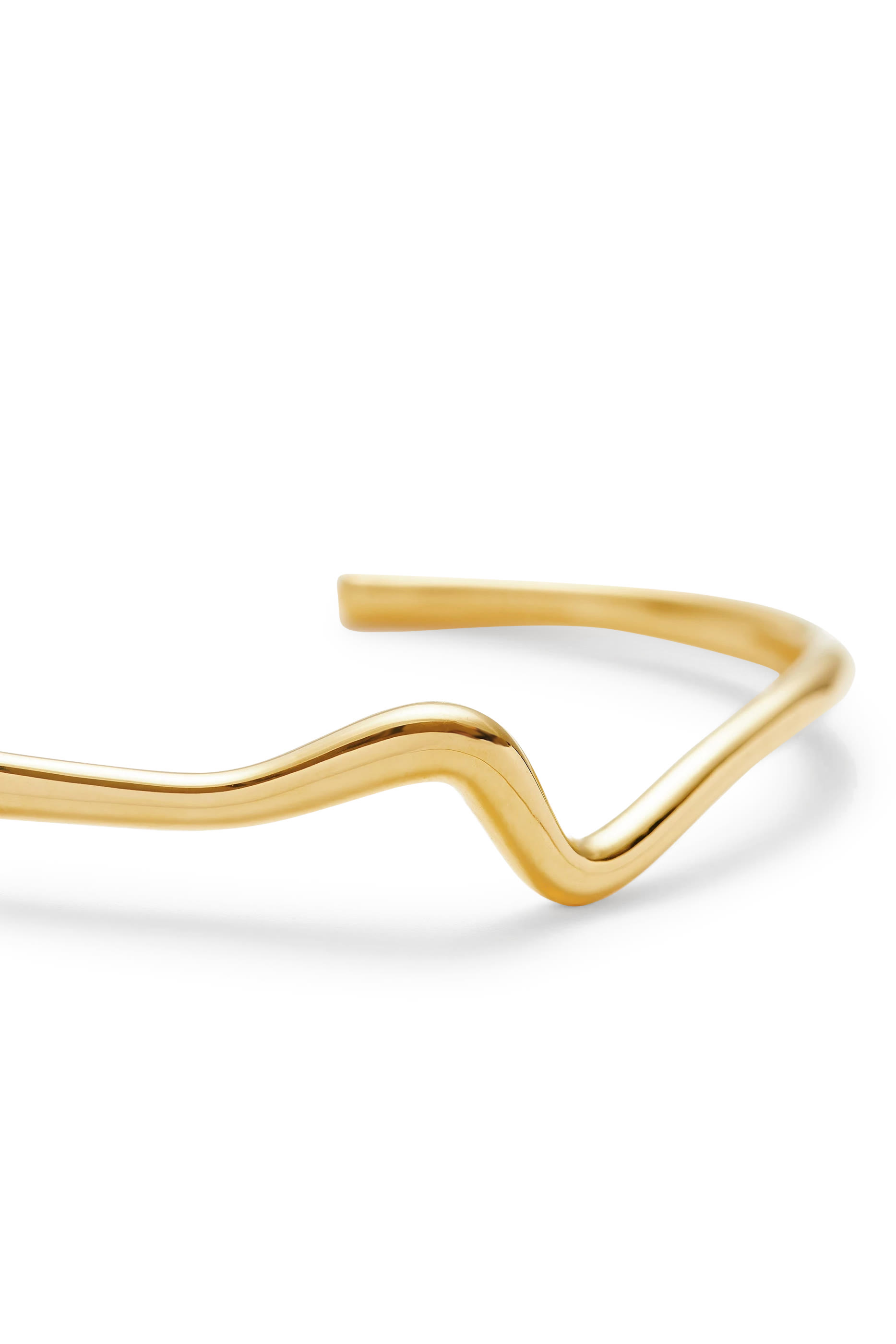 Molten Wave Cuff Bracelet, 18k Recycled Gold Plating on Brass