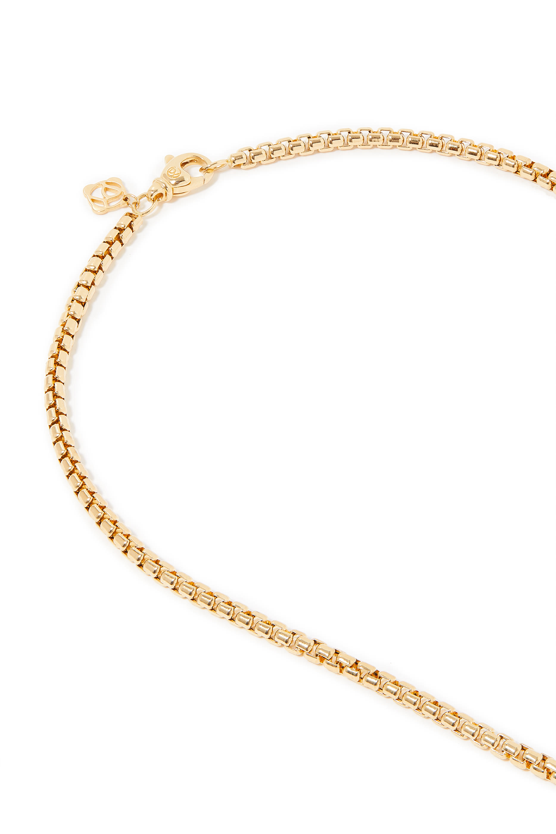 Box Chain Necklace, 18K Yellow Gold