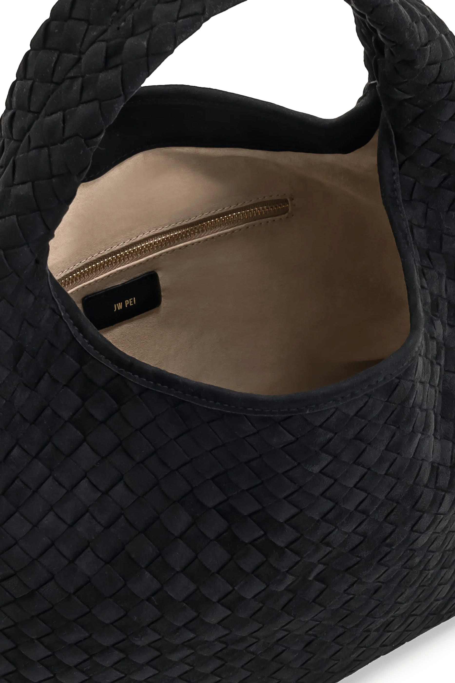 Laura Faux Suede Woven Shoulder Bag