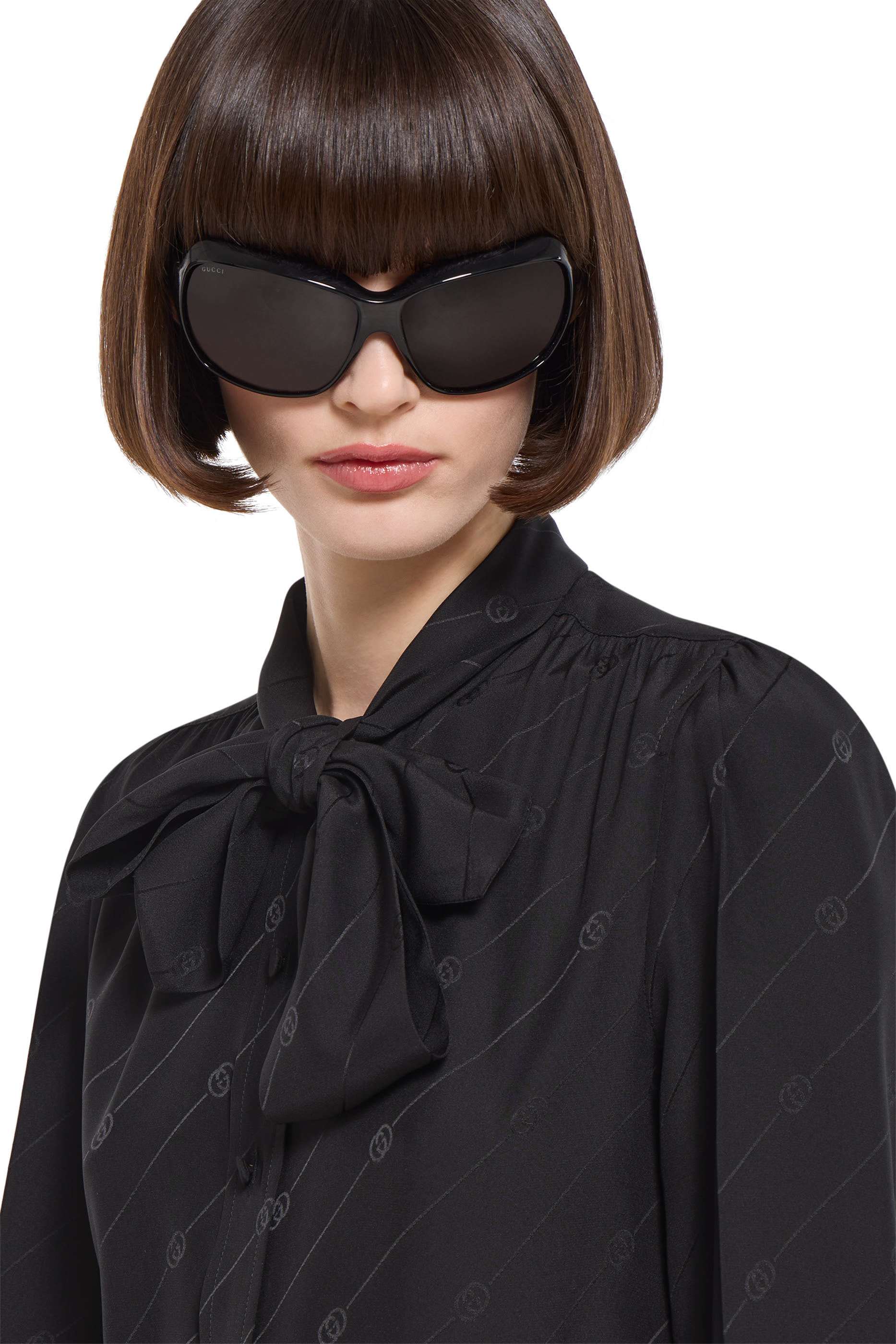 Silk Cr&ecirc;pe Satin Interlocking G Shirt