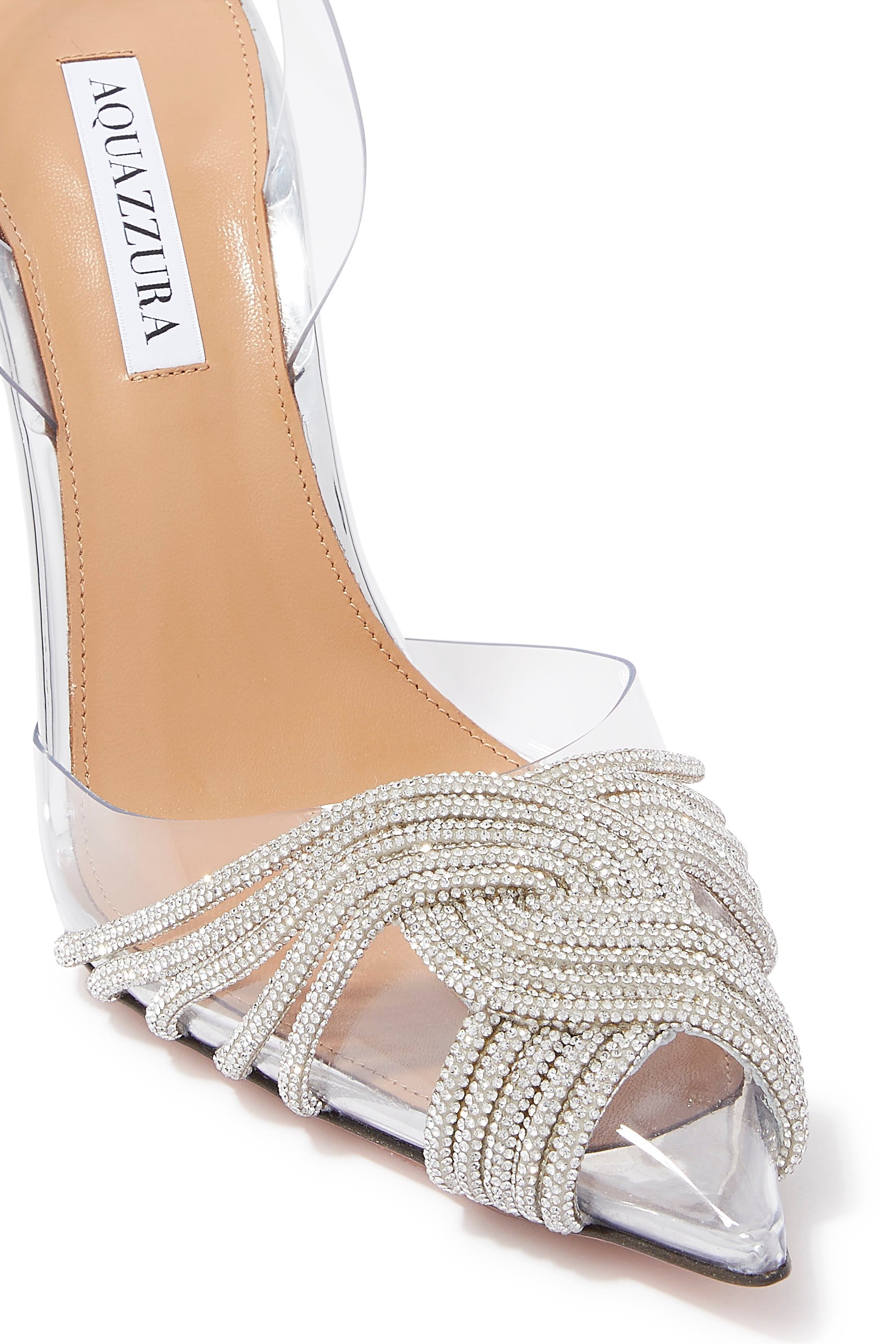Gatsby 105 Leather & PVC Slingback Pumps