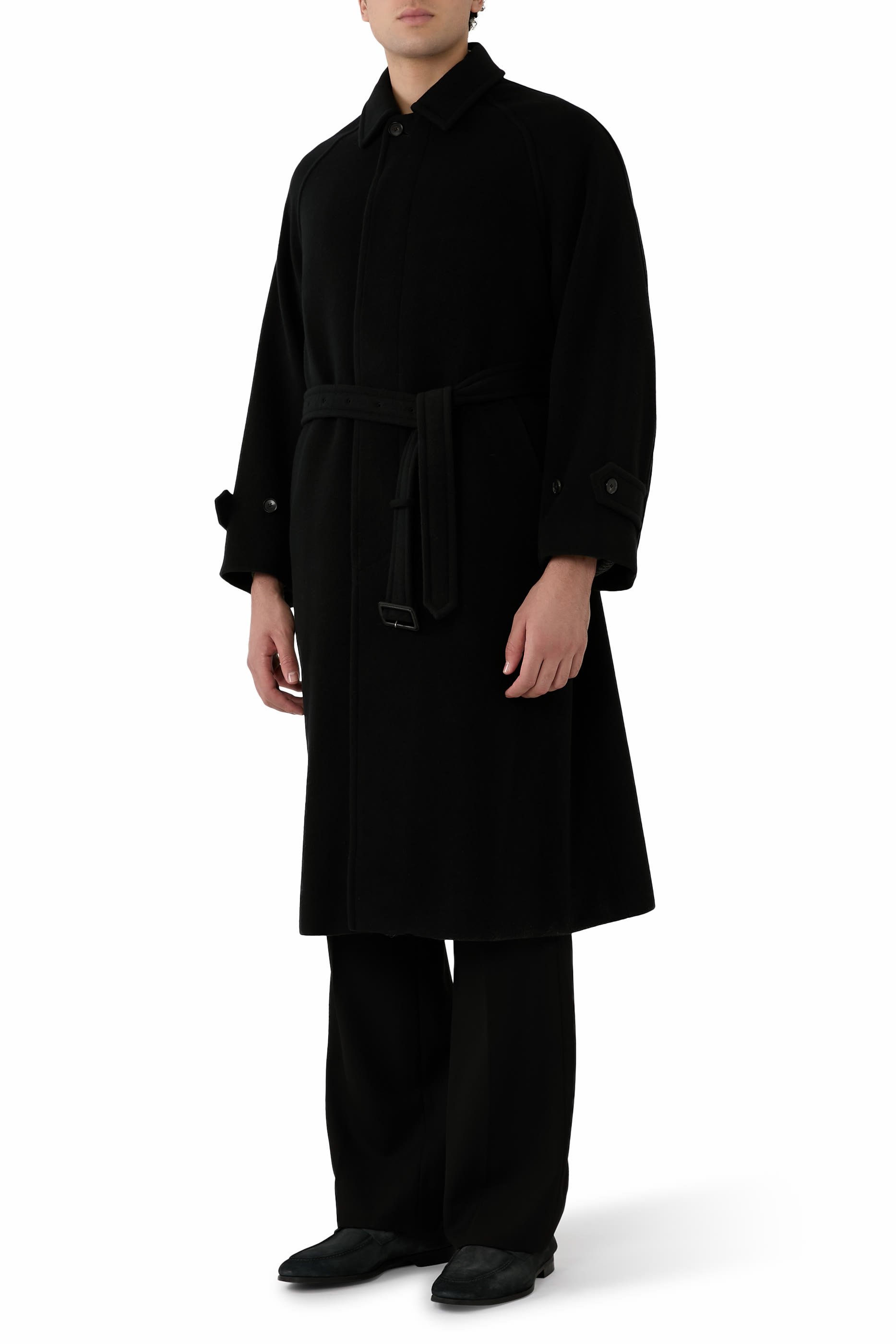 Super Fine Wool Mosser Soutien Collar Coat 