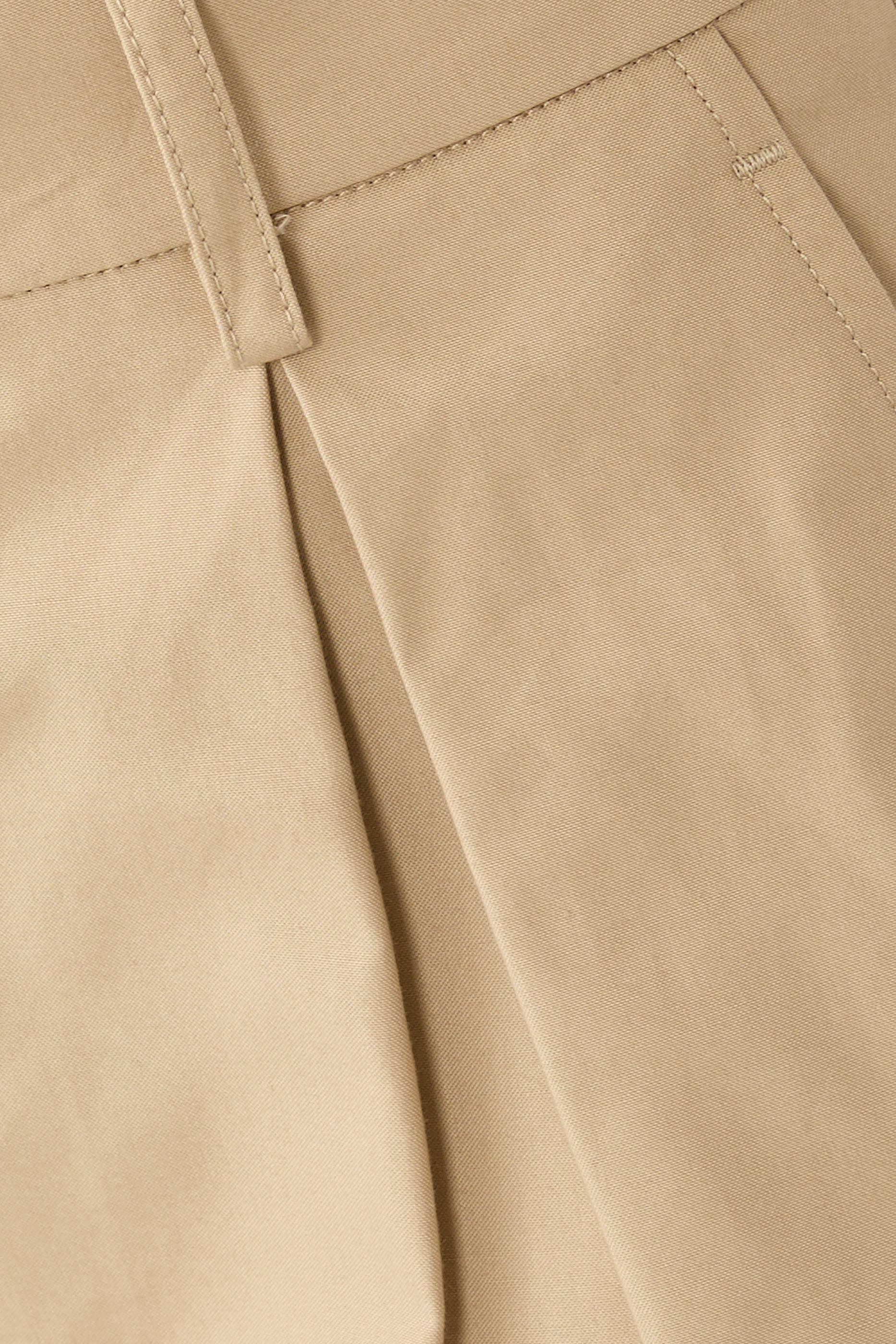 Cotton Wide-Leg Trousers 