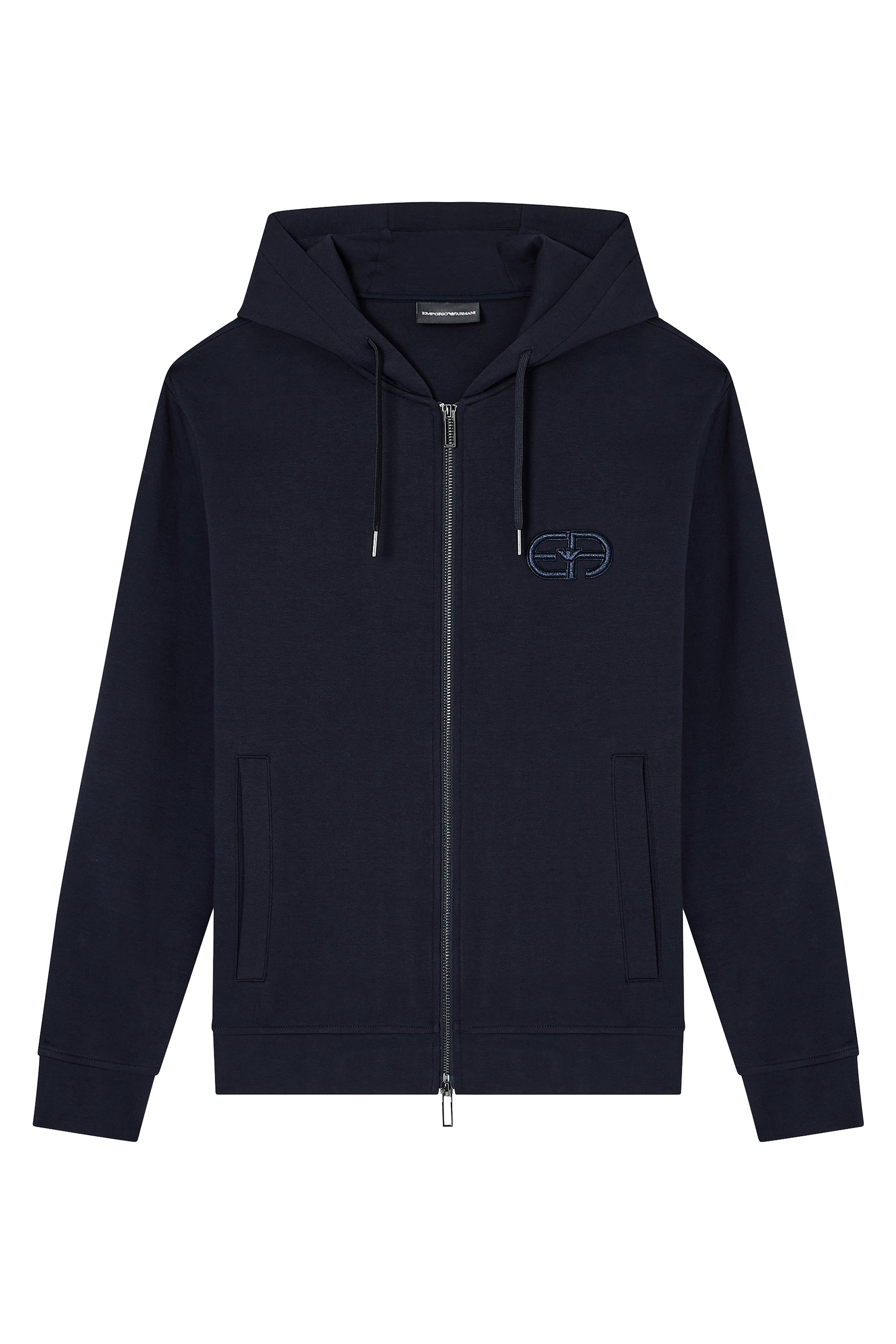 Embroidered EA Logo Zip-Up Hoodie