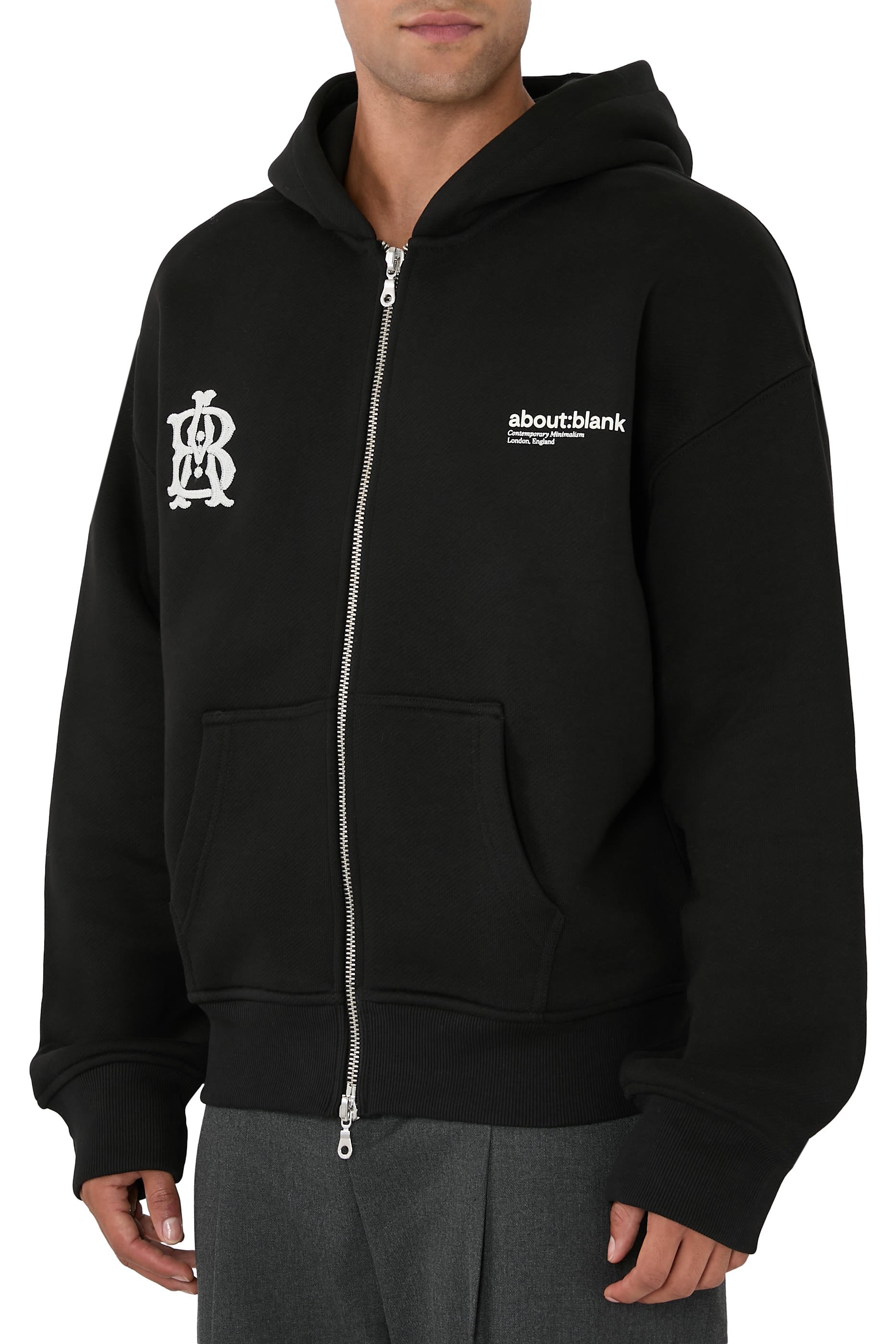 Dual Logo Zip Hoodie