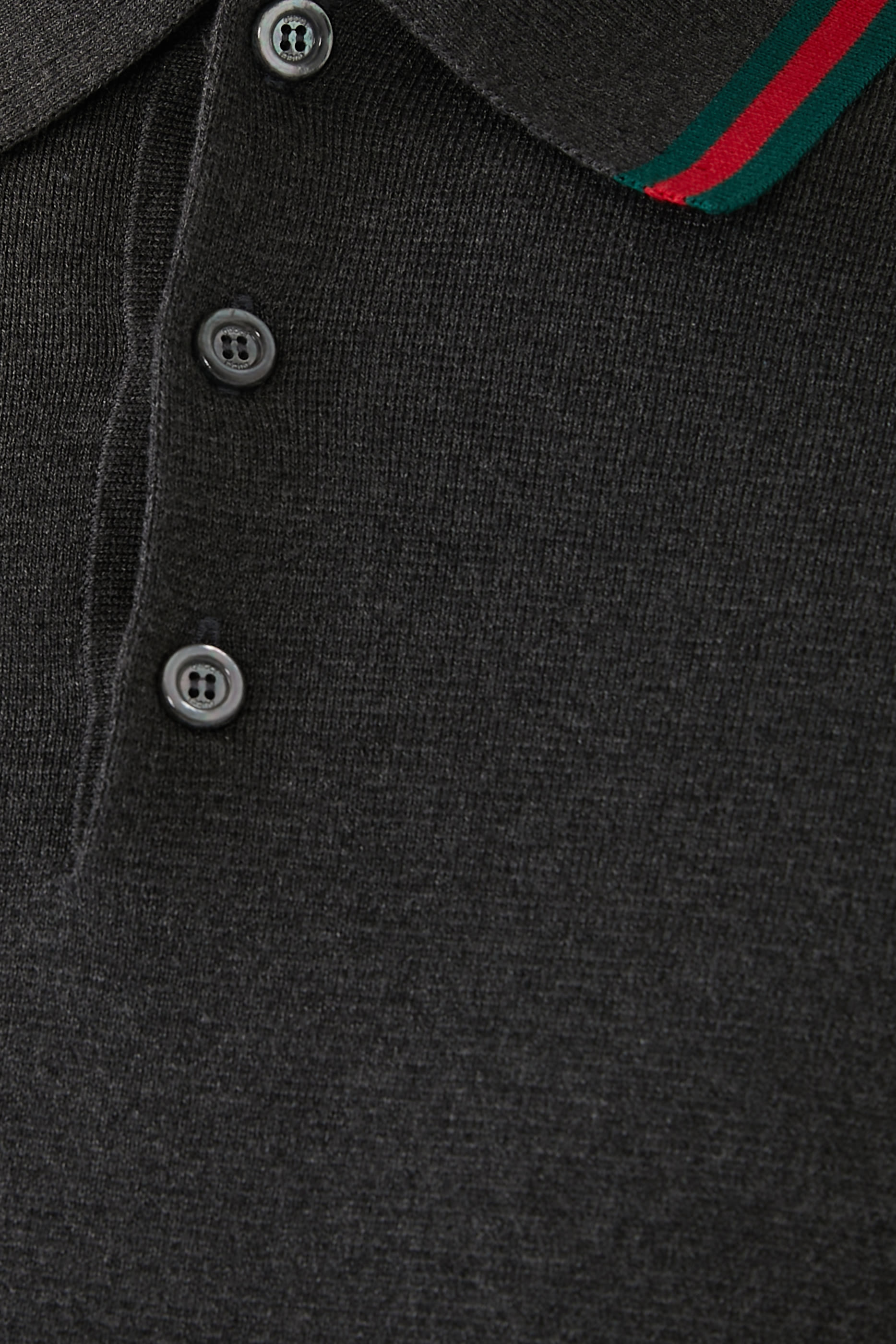 Silk Cotton Polo Shirt with Web