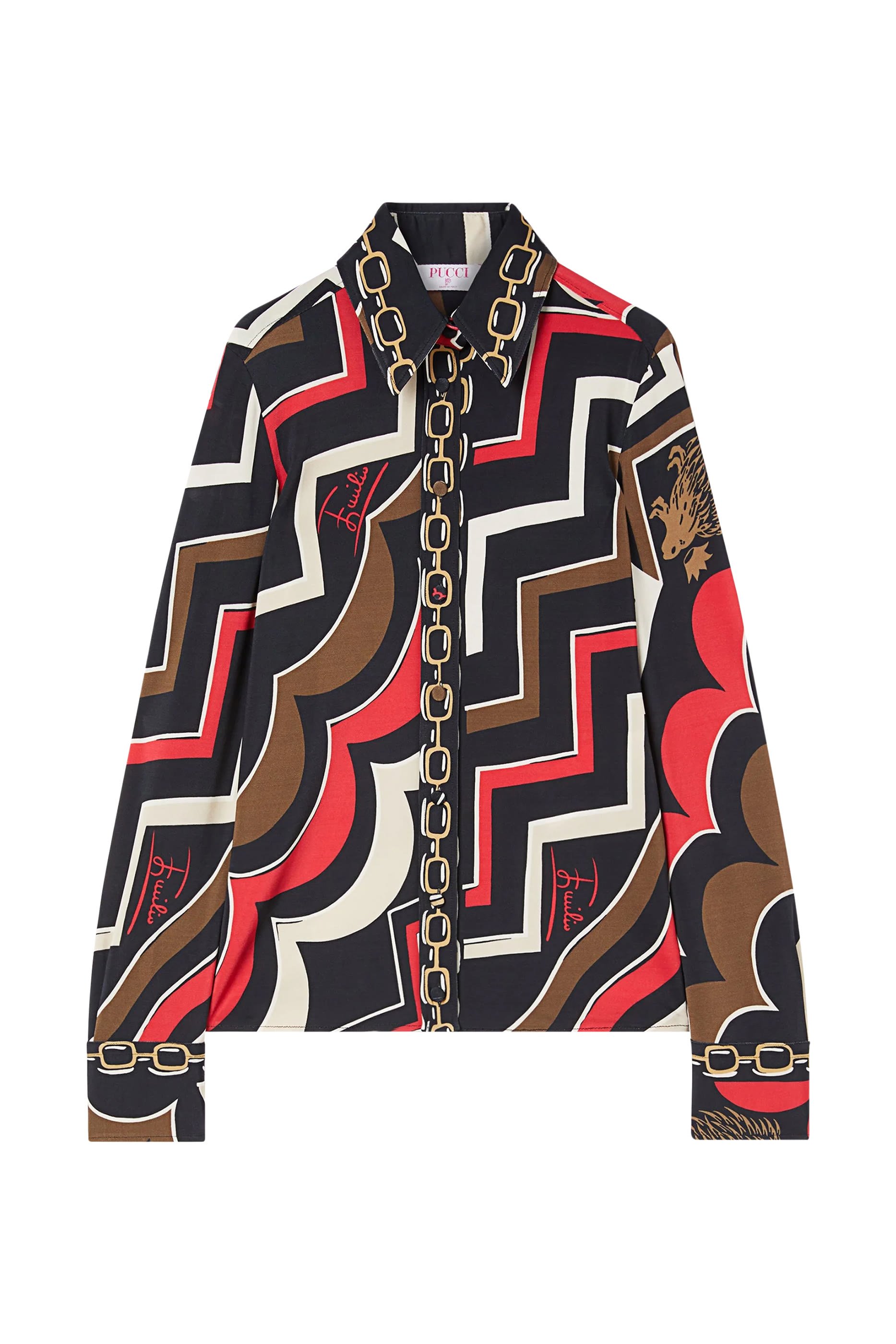 Printed Satin Jersey Shirt