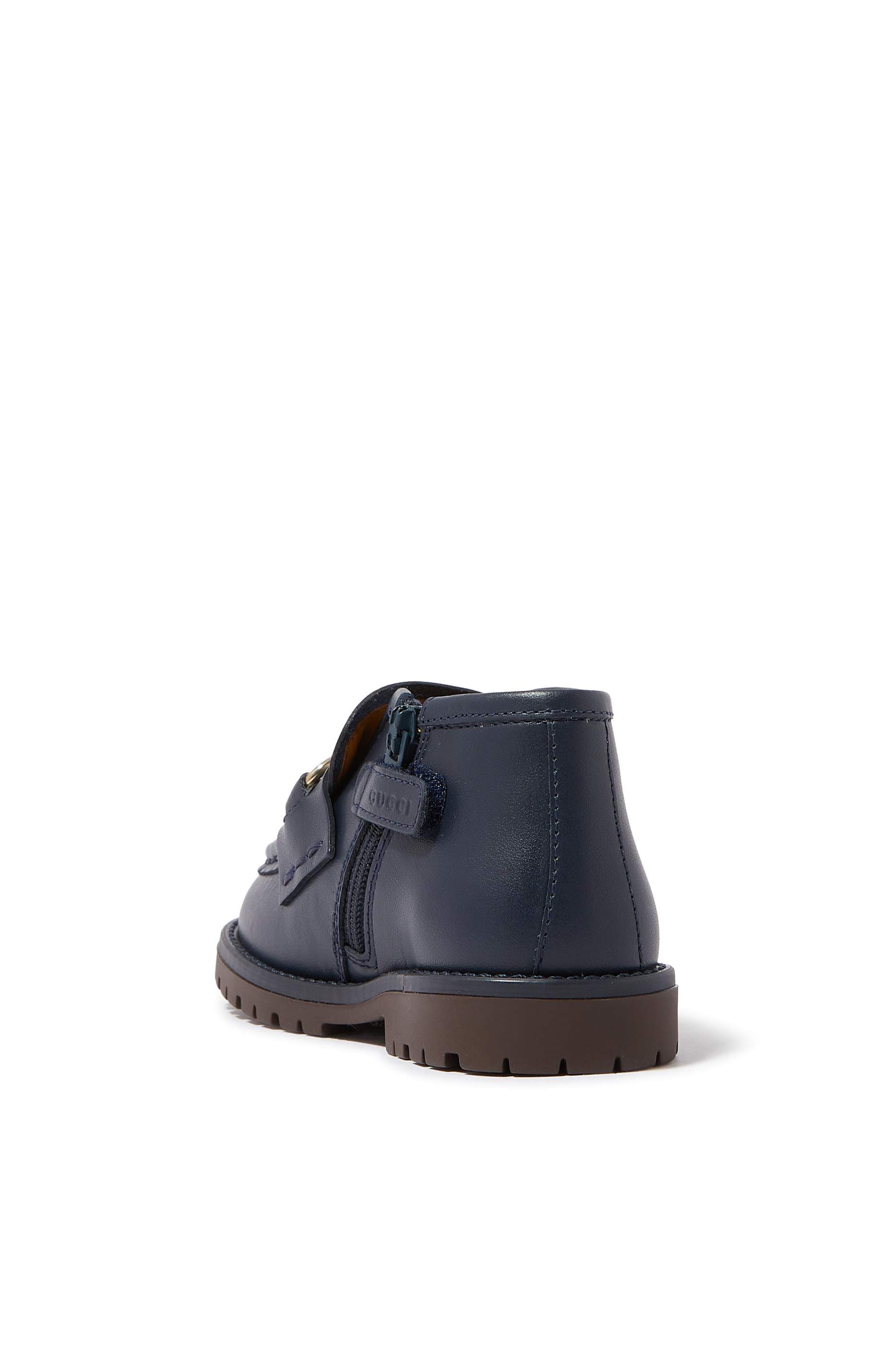 Kids Horsebit Leather Loafers