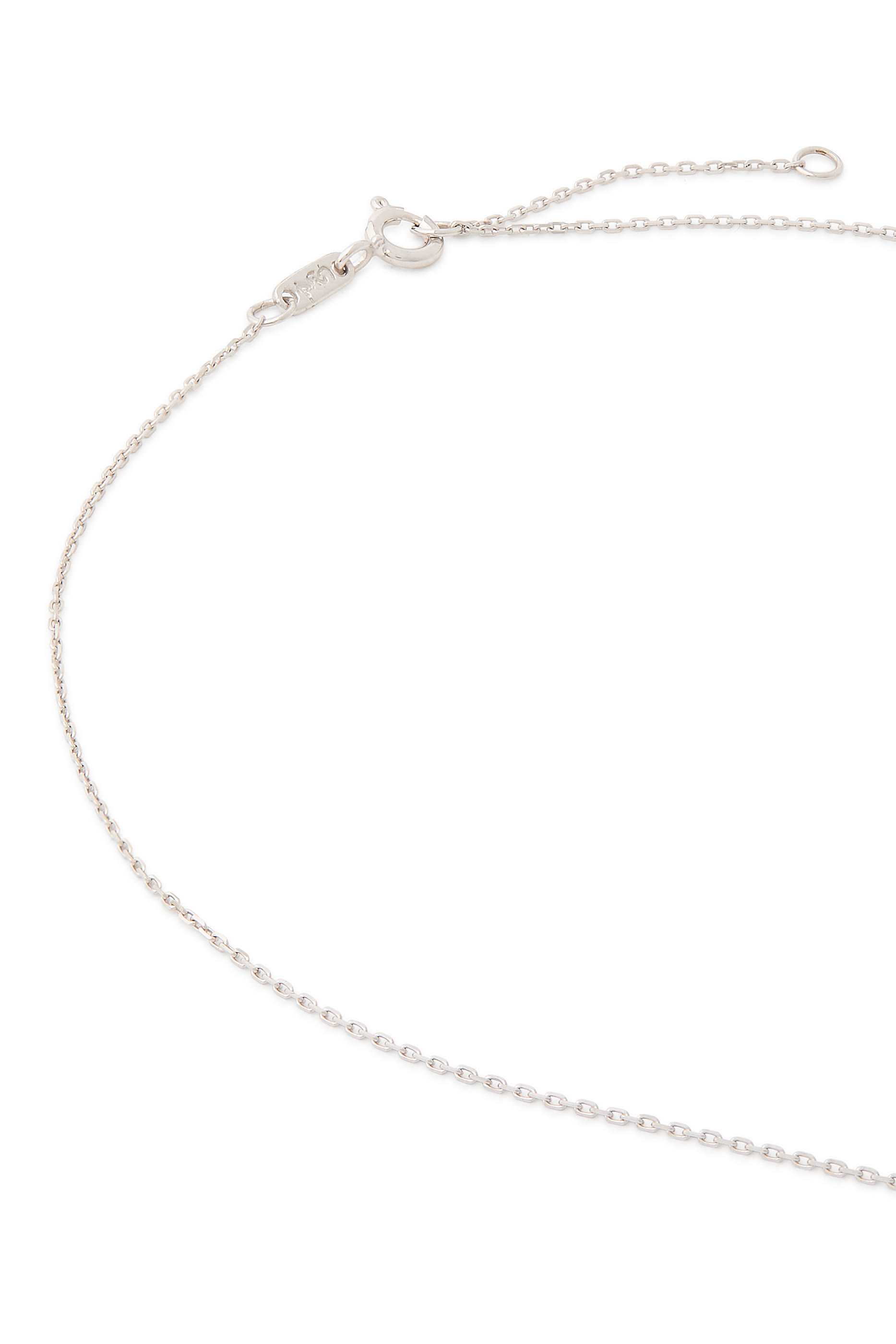 Oula Letter Chain Pendant, 18k White Gold & Diamonds