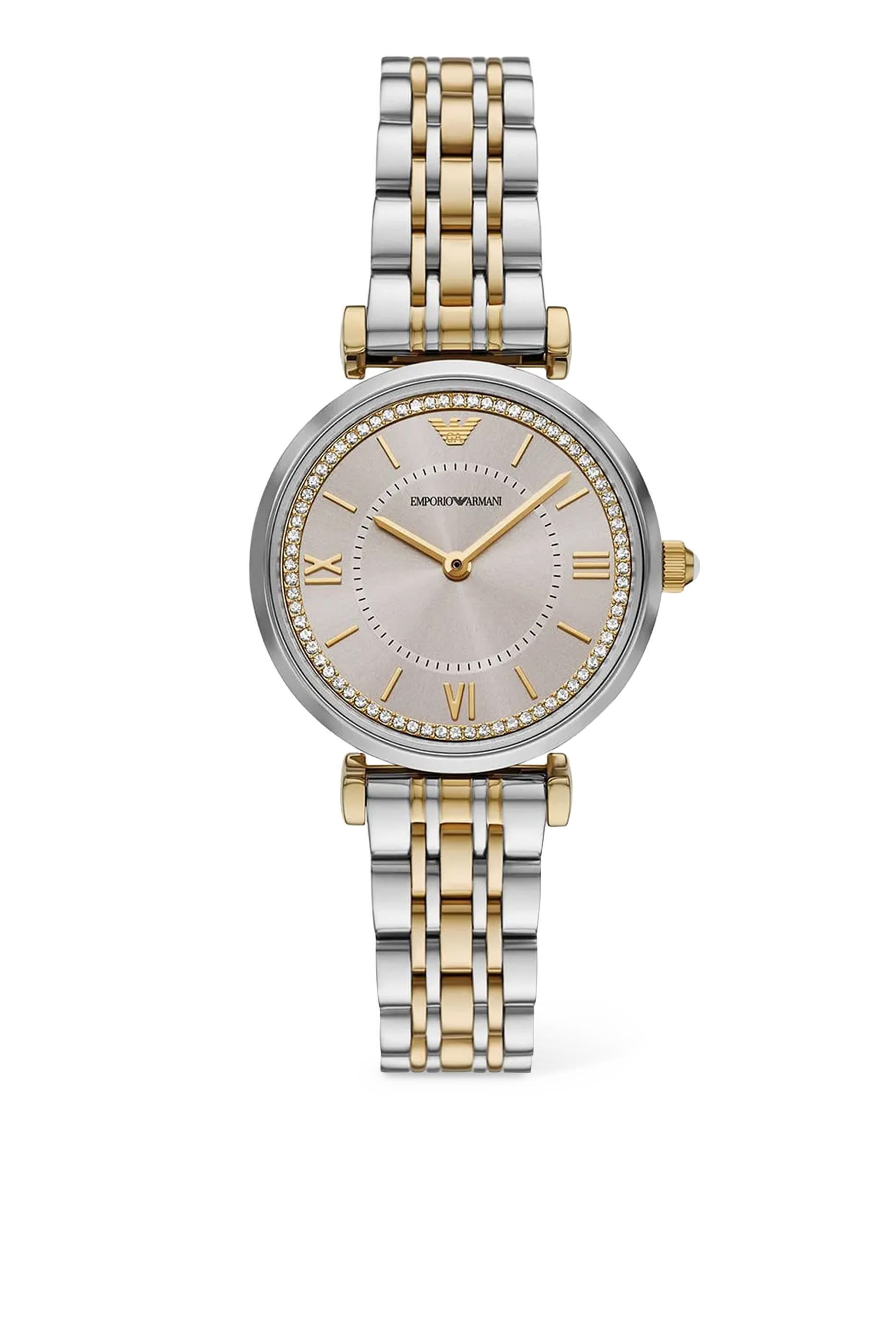Two-Hand Two-Tone Stainless Steel Watch