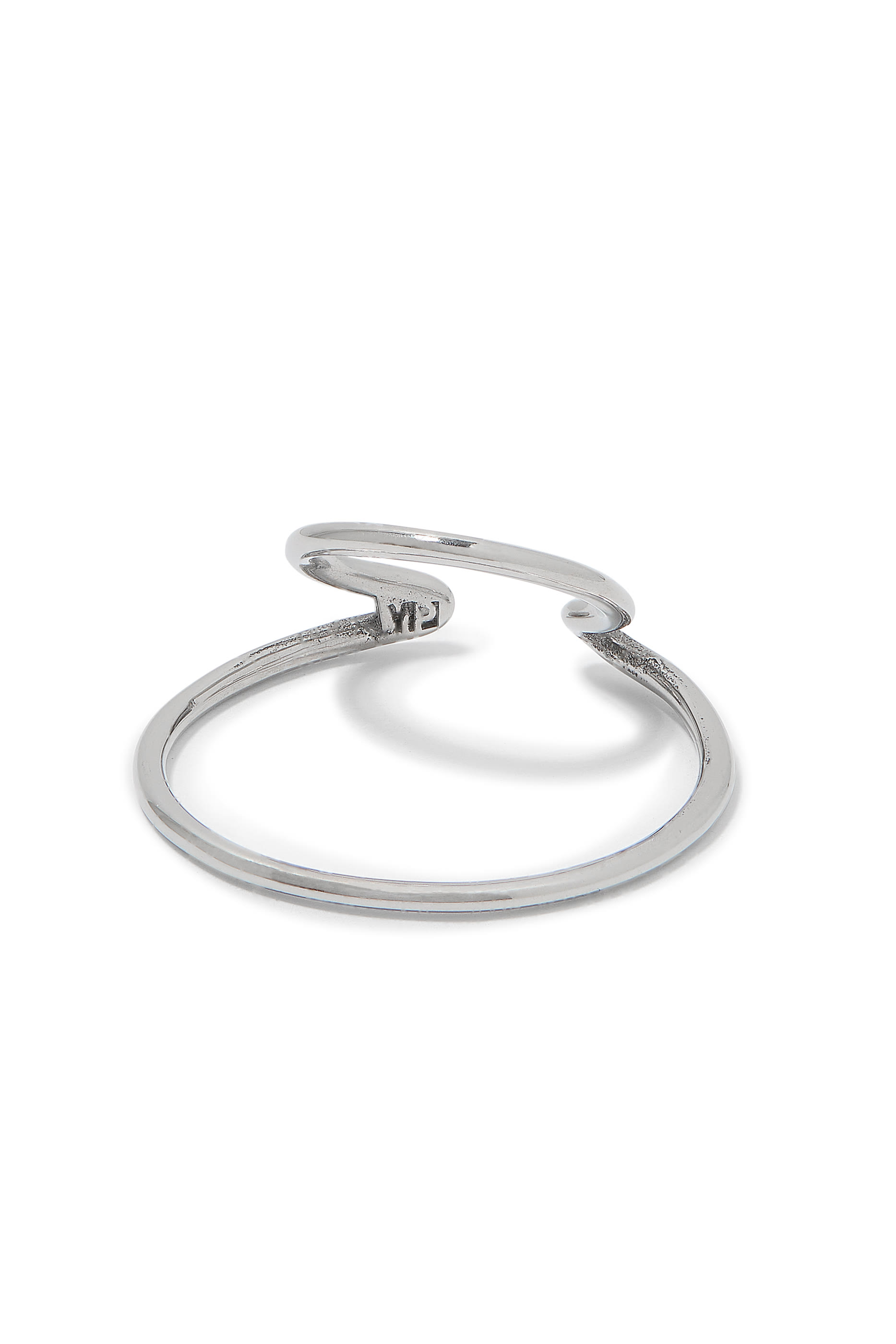 Lou Single Ear Cuff, Silver-Plated Stainless Steel
