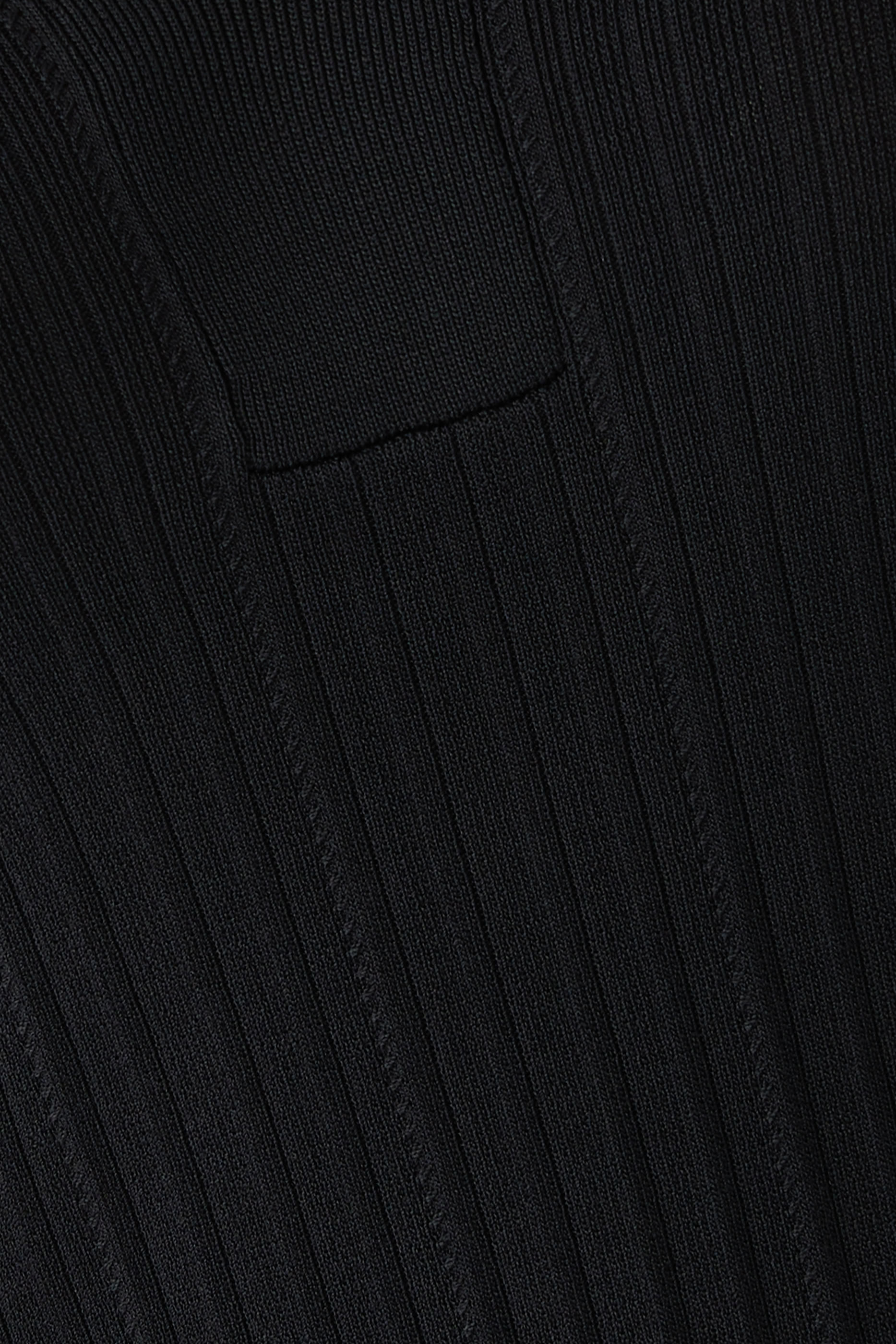 Viscose Rib Knit Polo Top