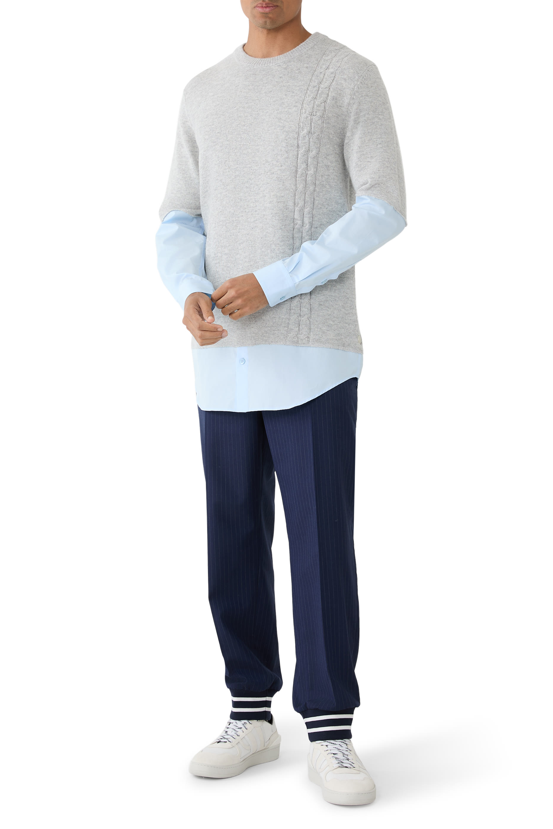  Wool Pinstripe Trousers