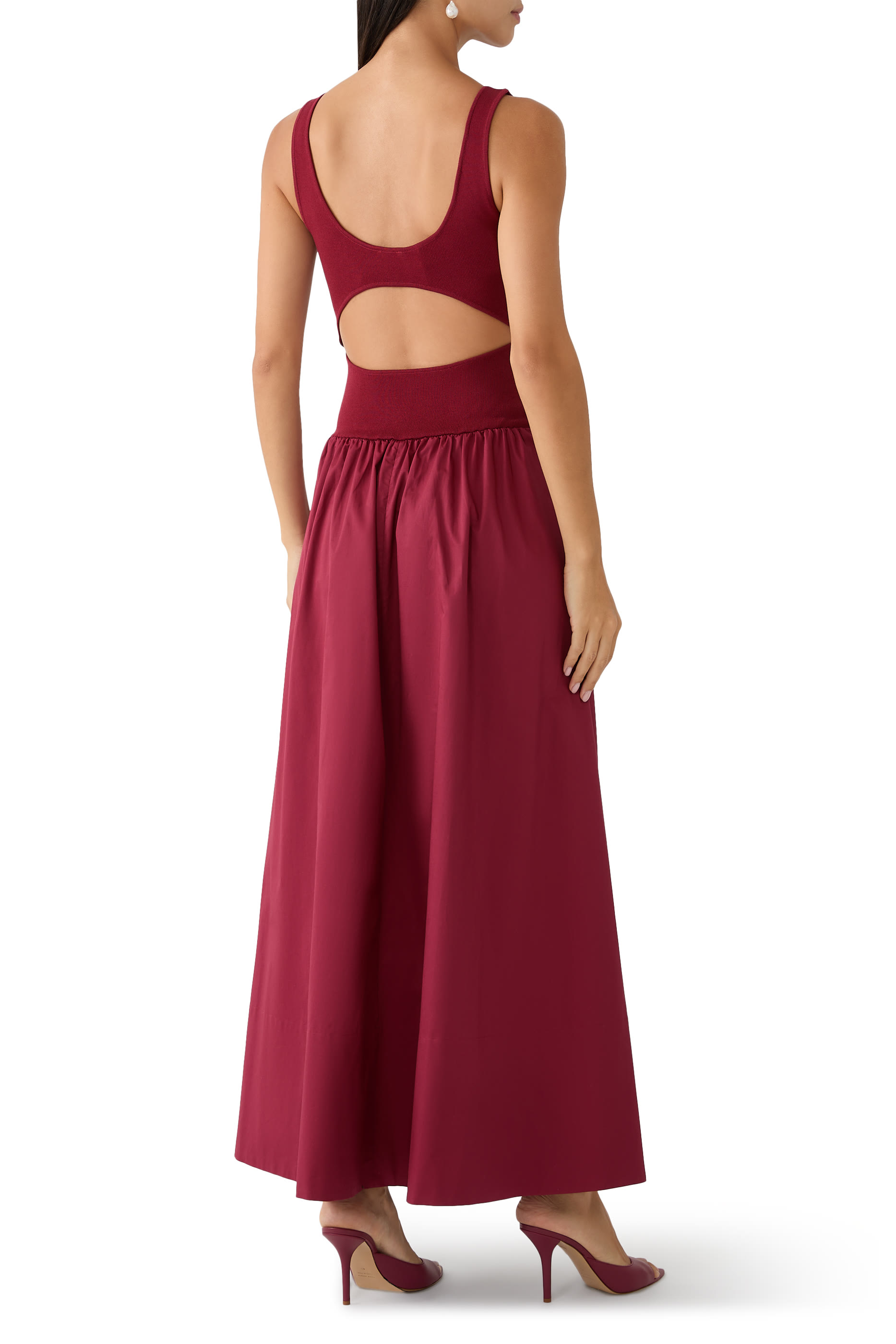 Bateau Cut Out Dress