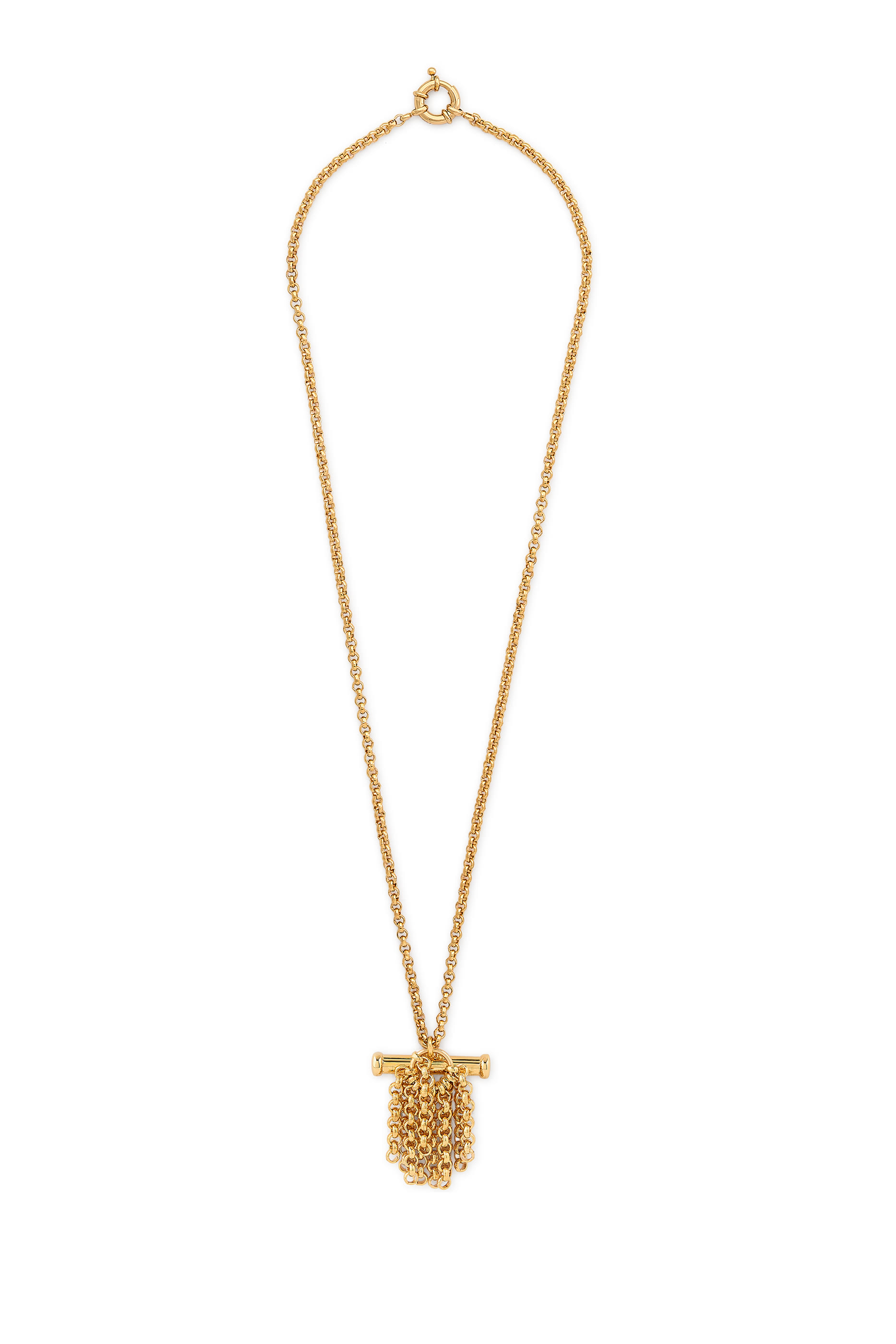 Chain Pendant Necklace, 24K Gold Plated
