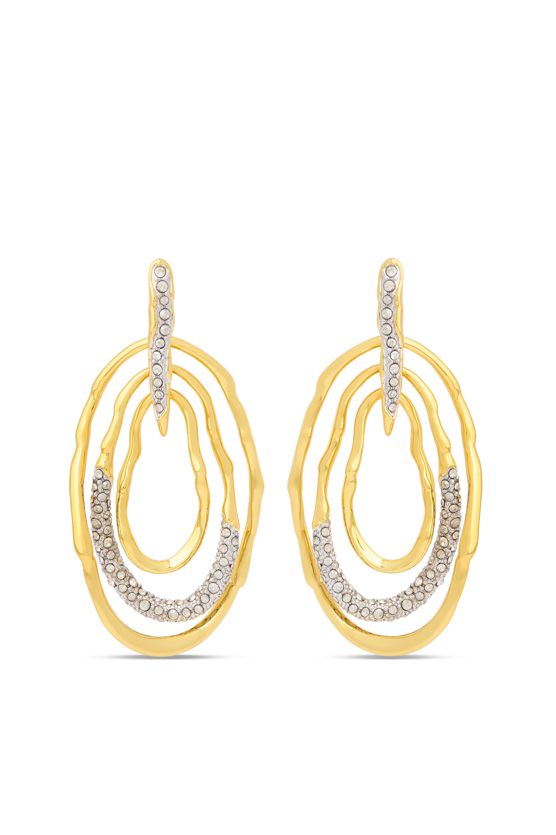 Solanales Crystal Pav&eacute; Mobile Post Earrings