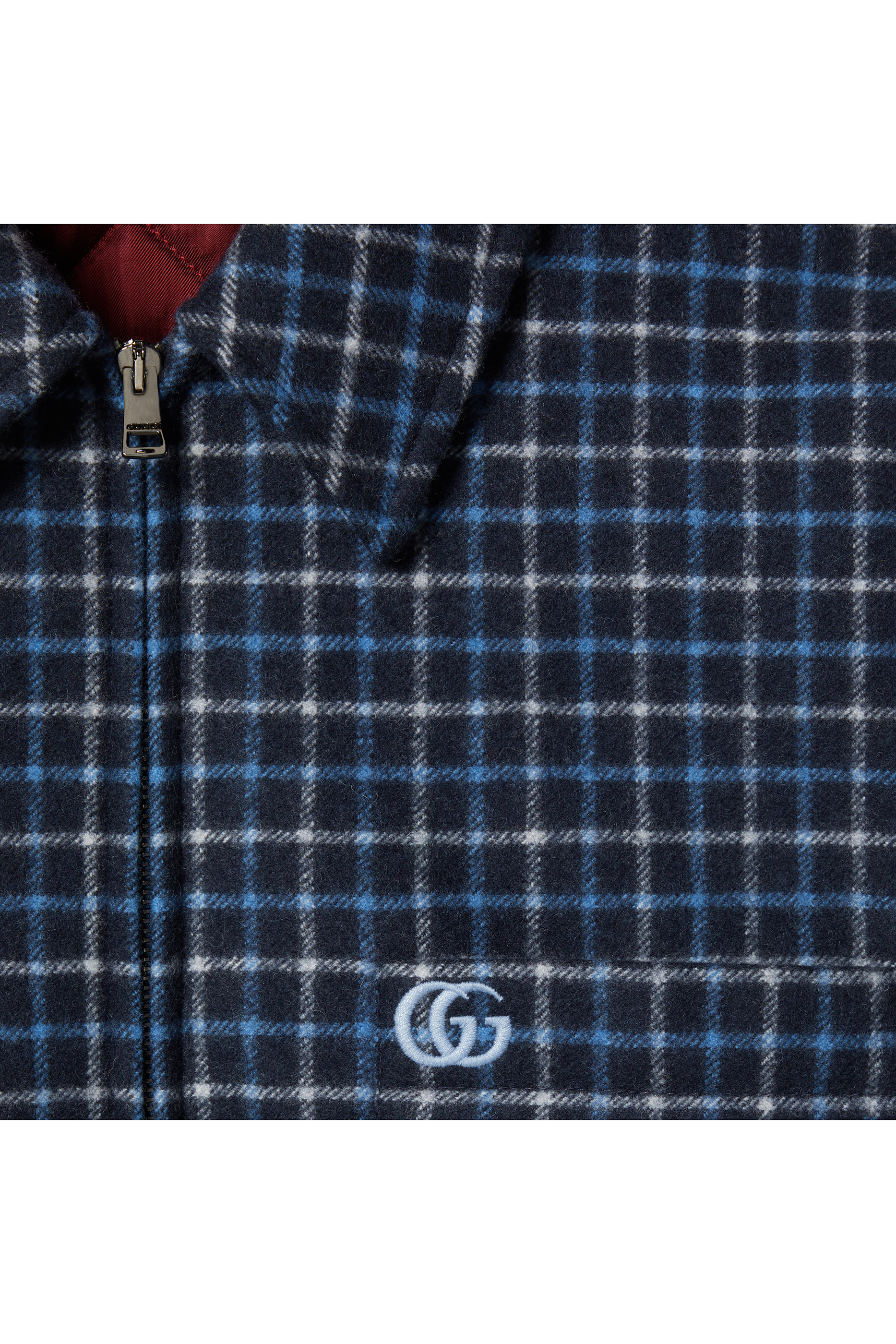 Logo Embroidery Wool Flannel Zip Jacket