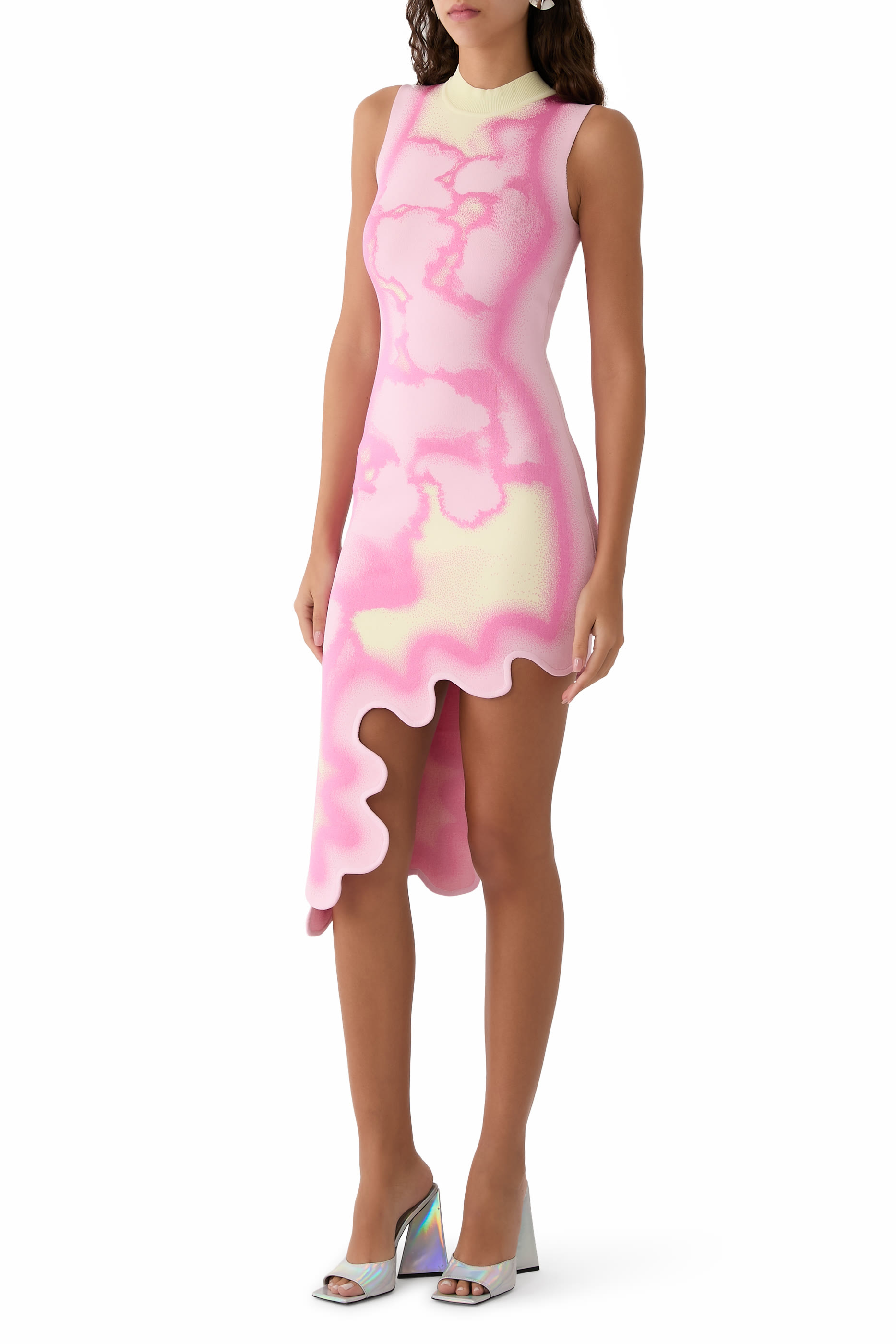  Brooklyn "Tie Dye" Wavy Asymmetric Dress 