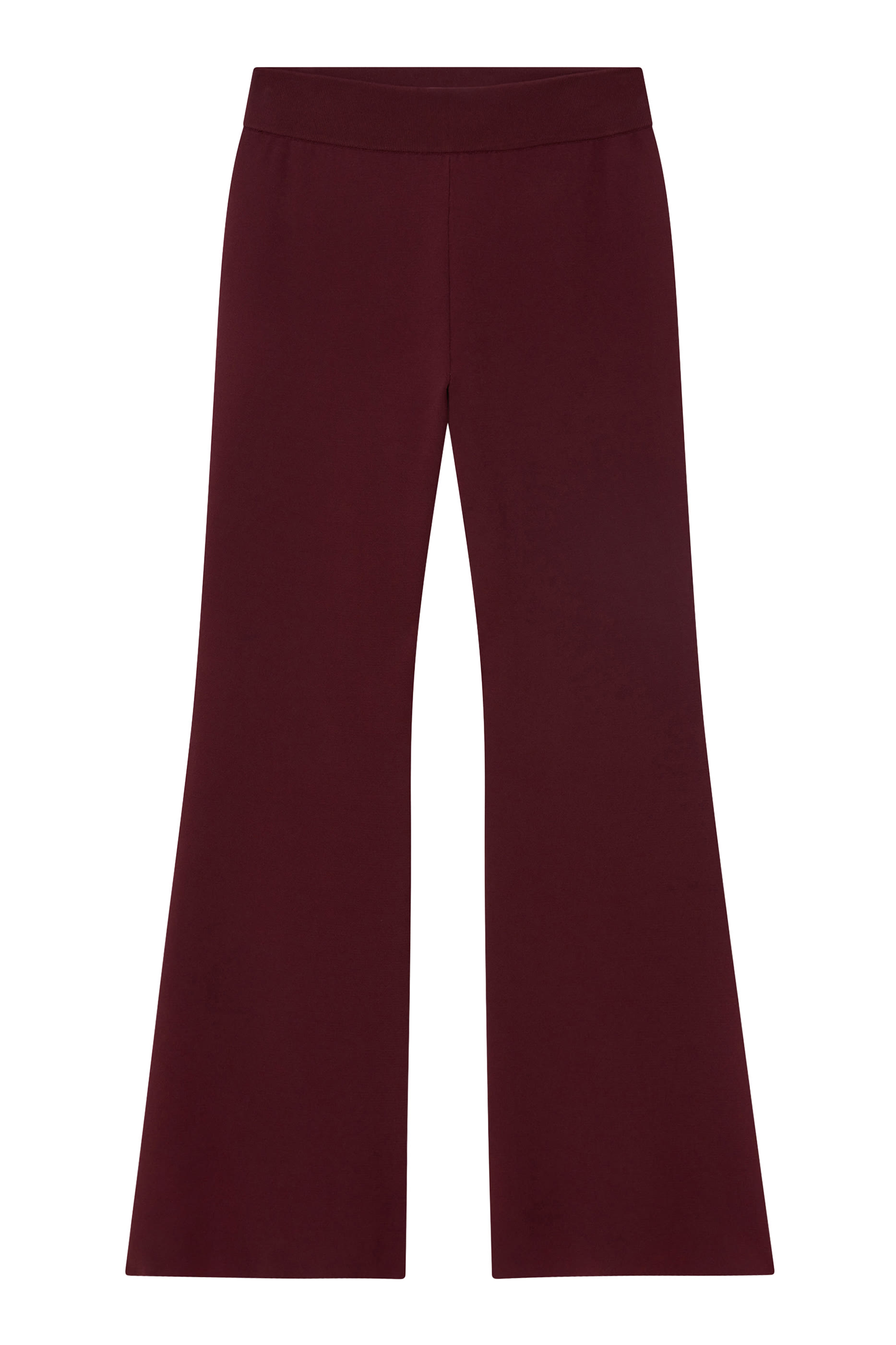Compact Knit Flared Trousers