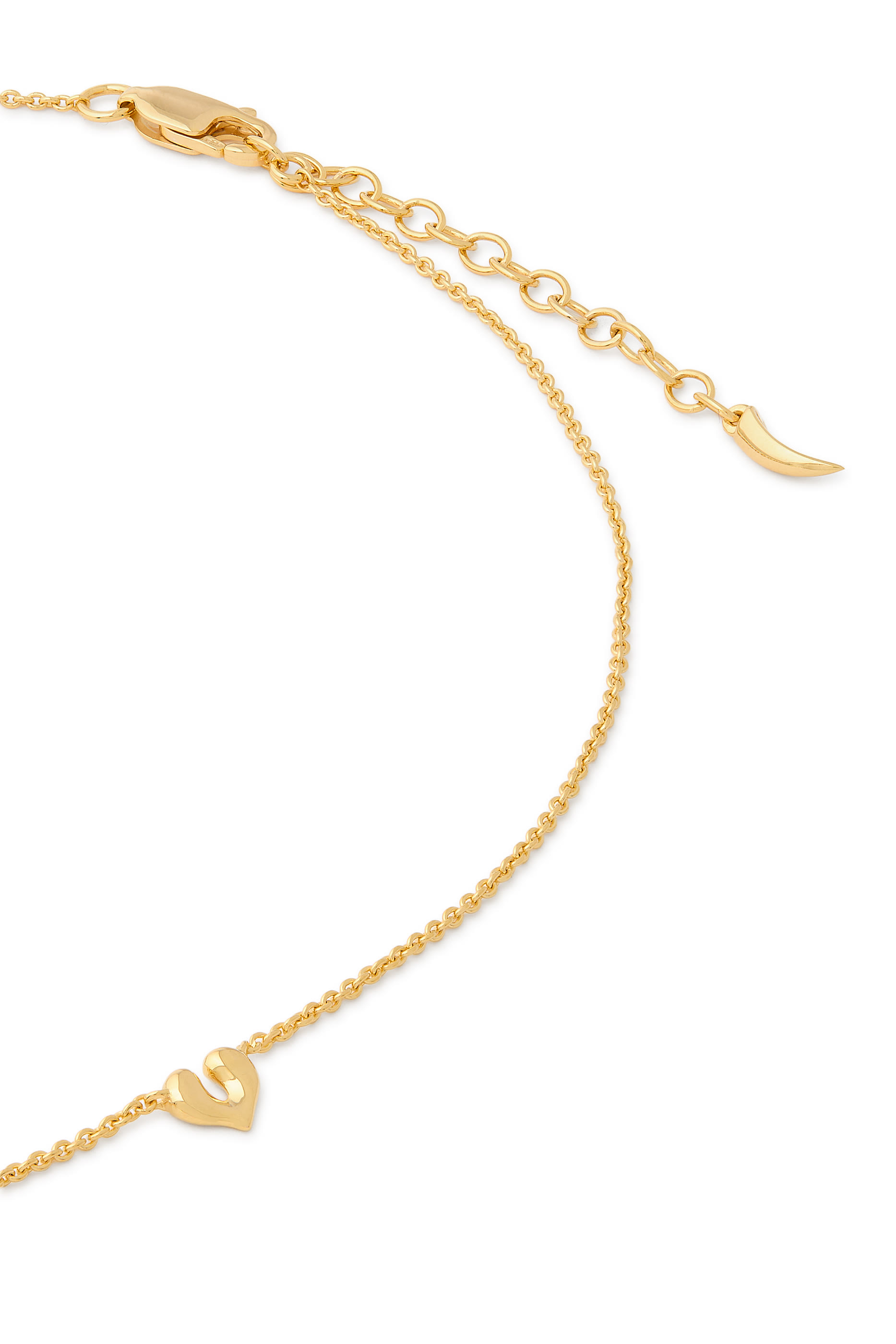 Molten Heart Mini Charm Choker, 18k Recycled Gold Vermeil on Recycled Sterling Silver