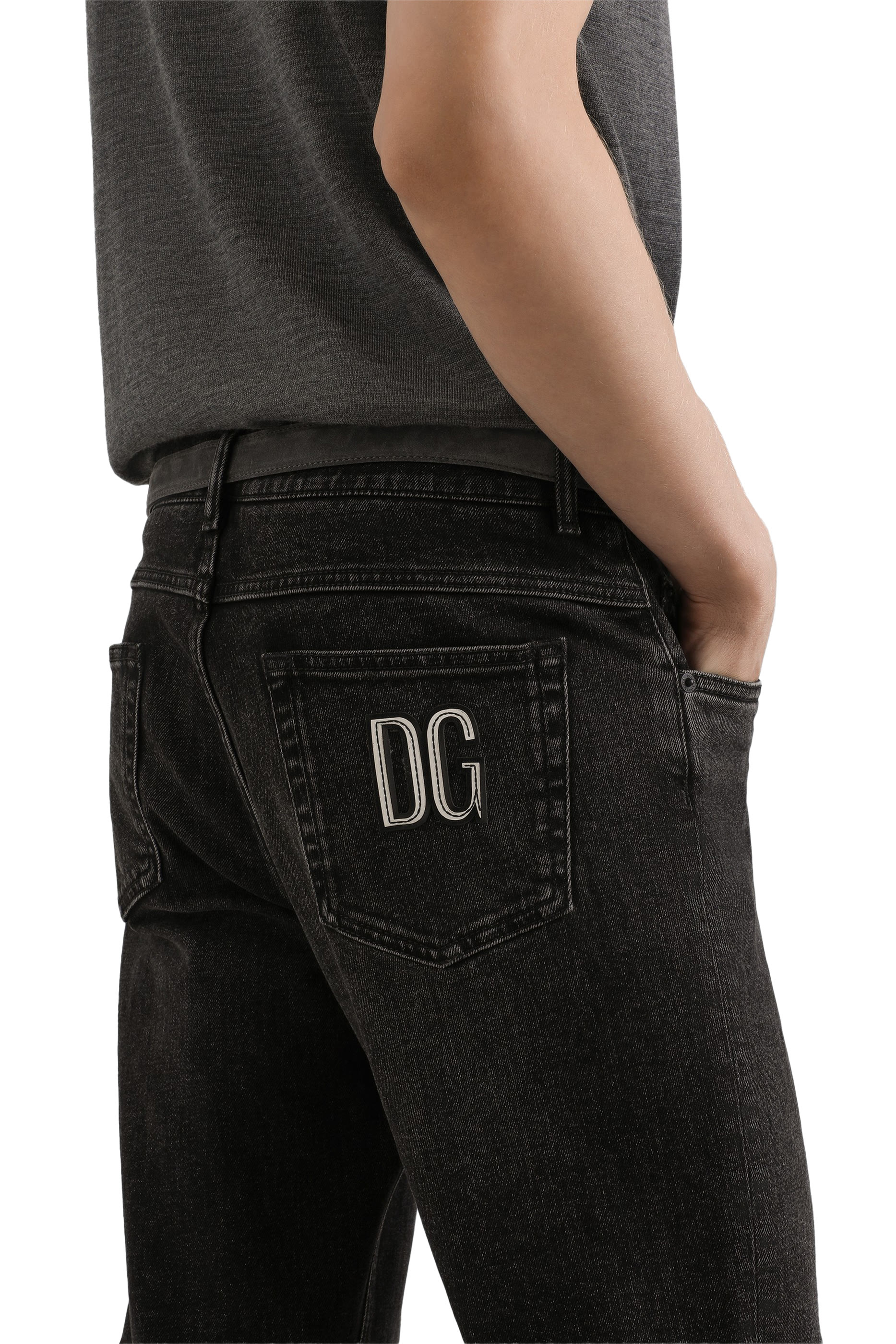 DG Logo Patch Denim Trousers
