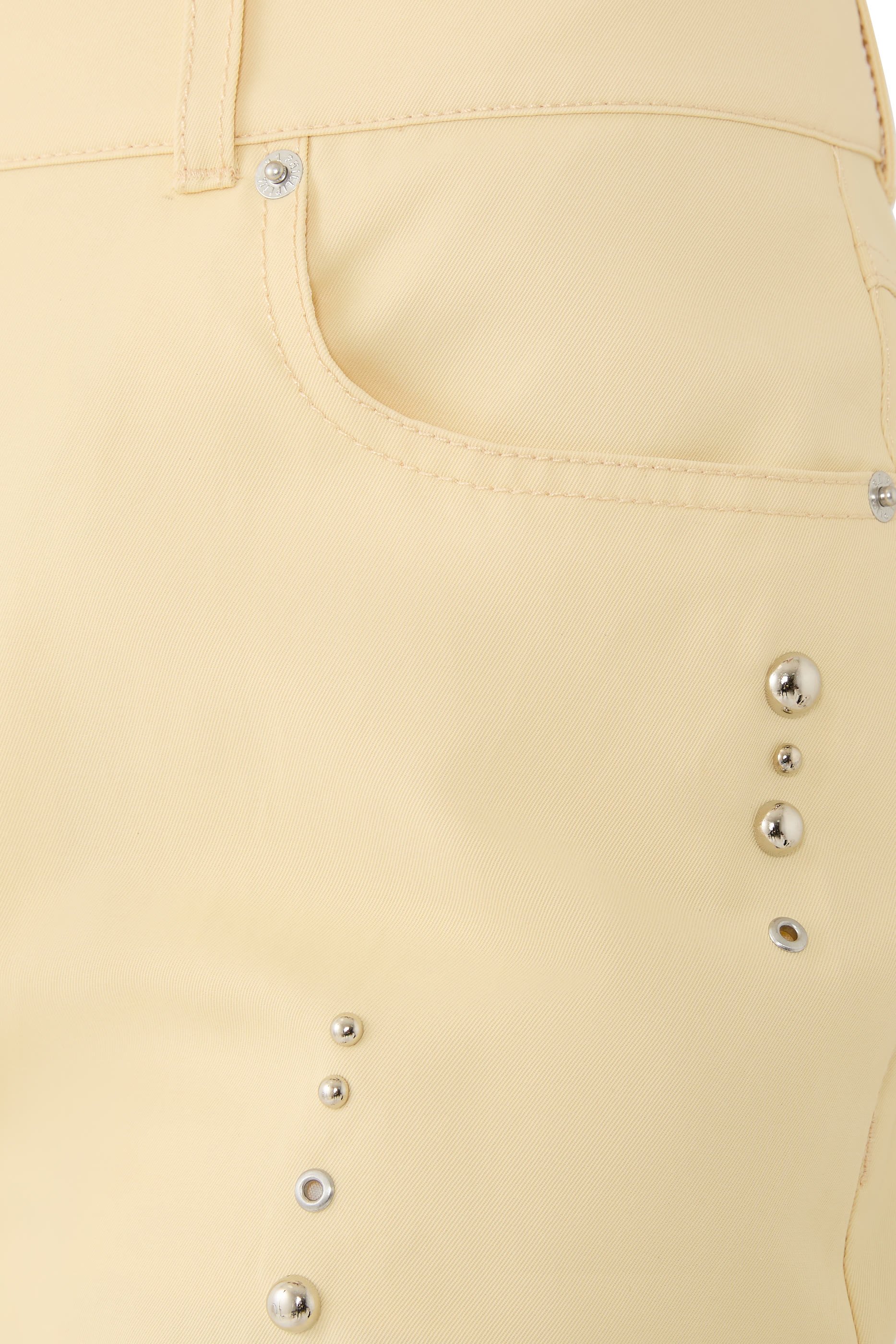 Stud Embellished Wide-Leg Pants