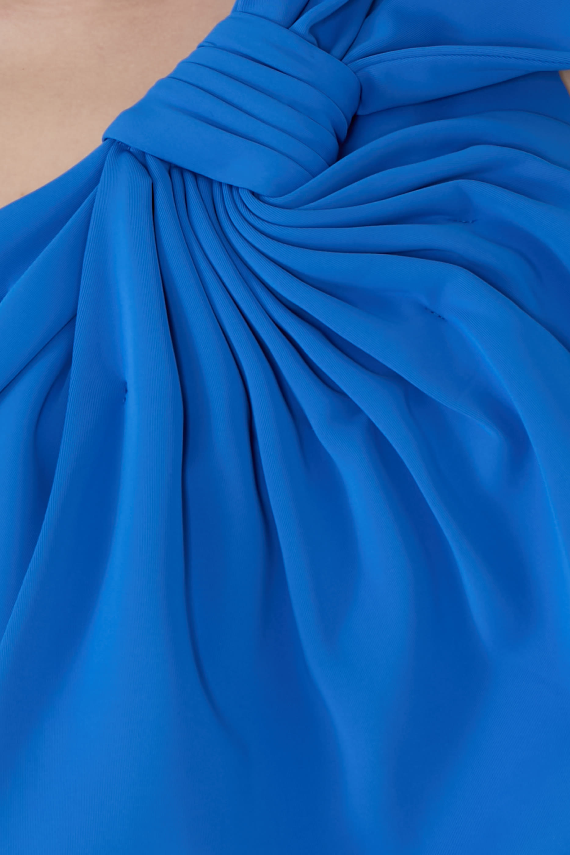  One Shoulder Gown With Oversized Bow