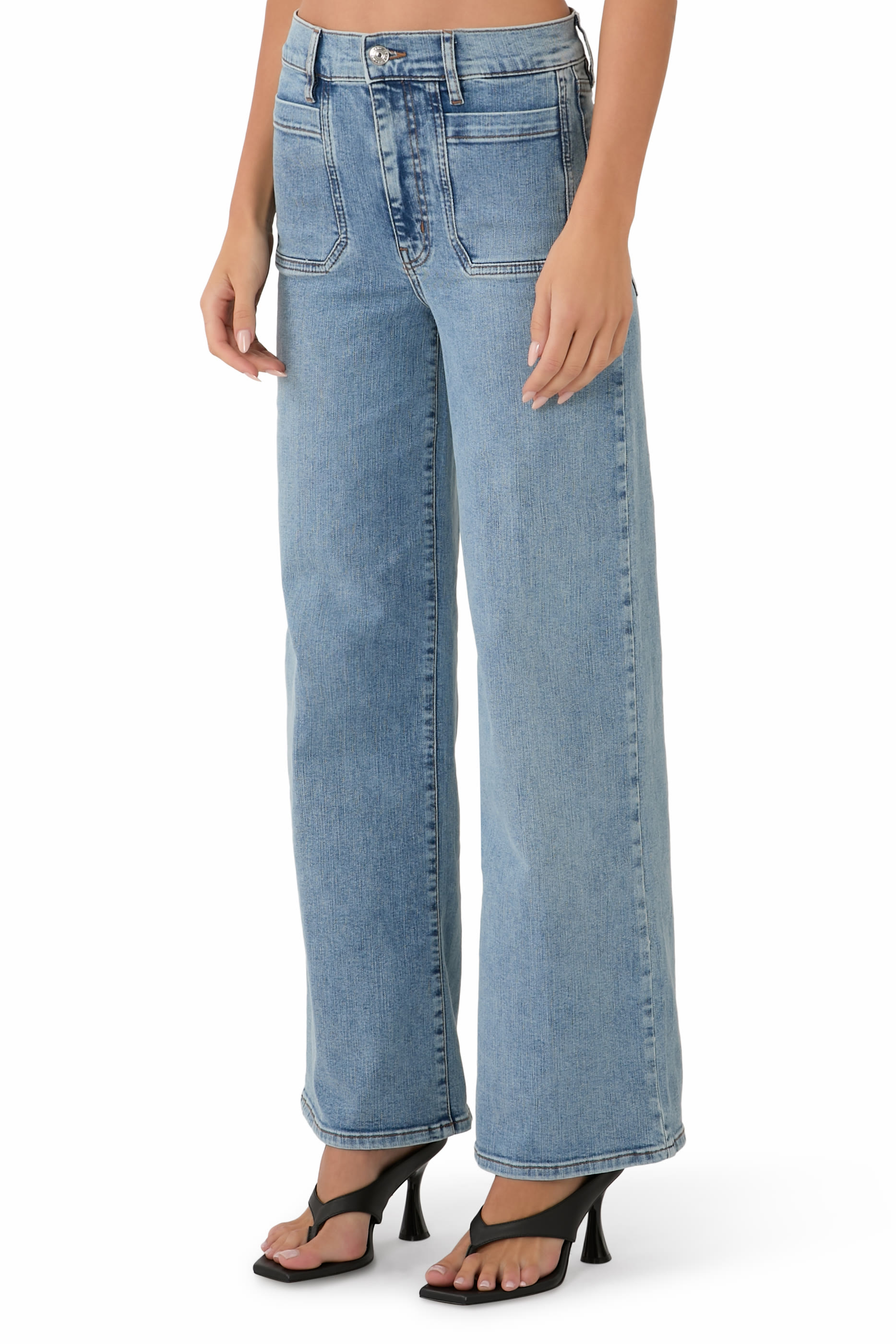 Le Slim Palazzo Modernist Pocket Jeans