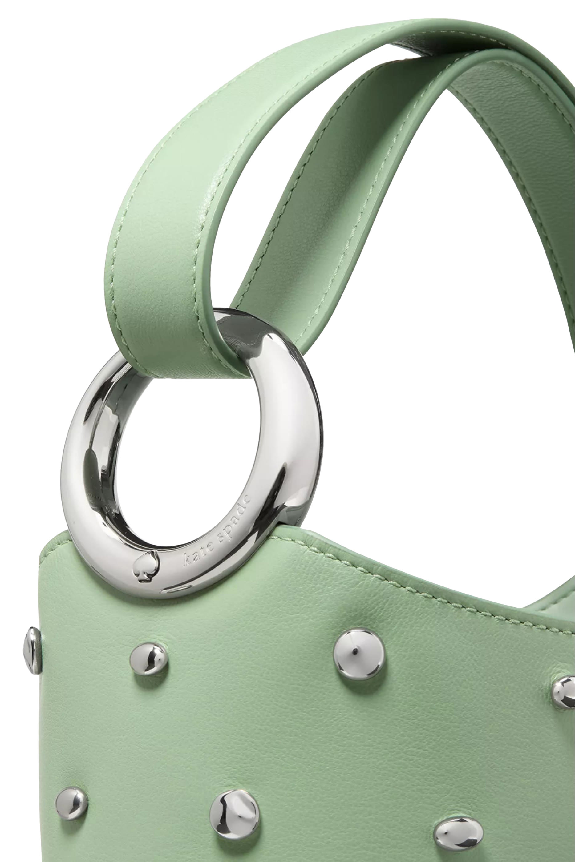 Halo Studded Mini Bucket Bag