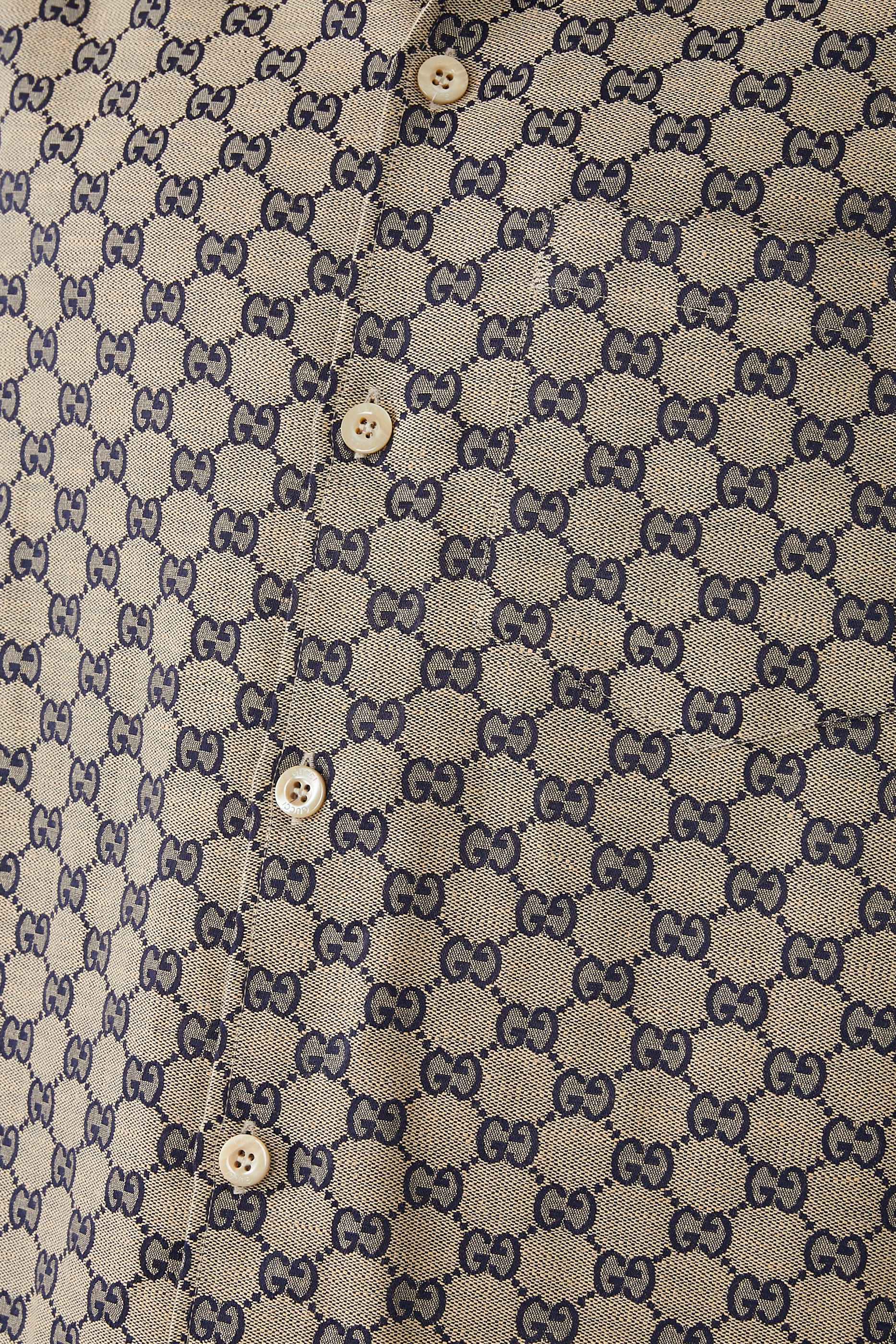 GG Linen Blend Canvas Shirt
