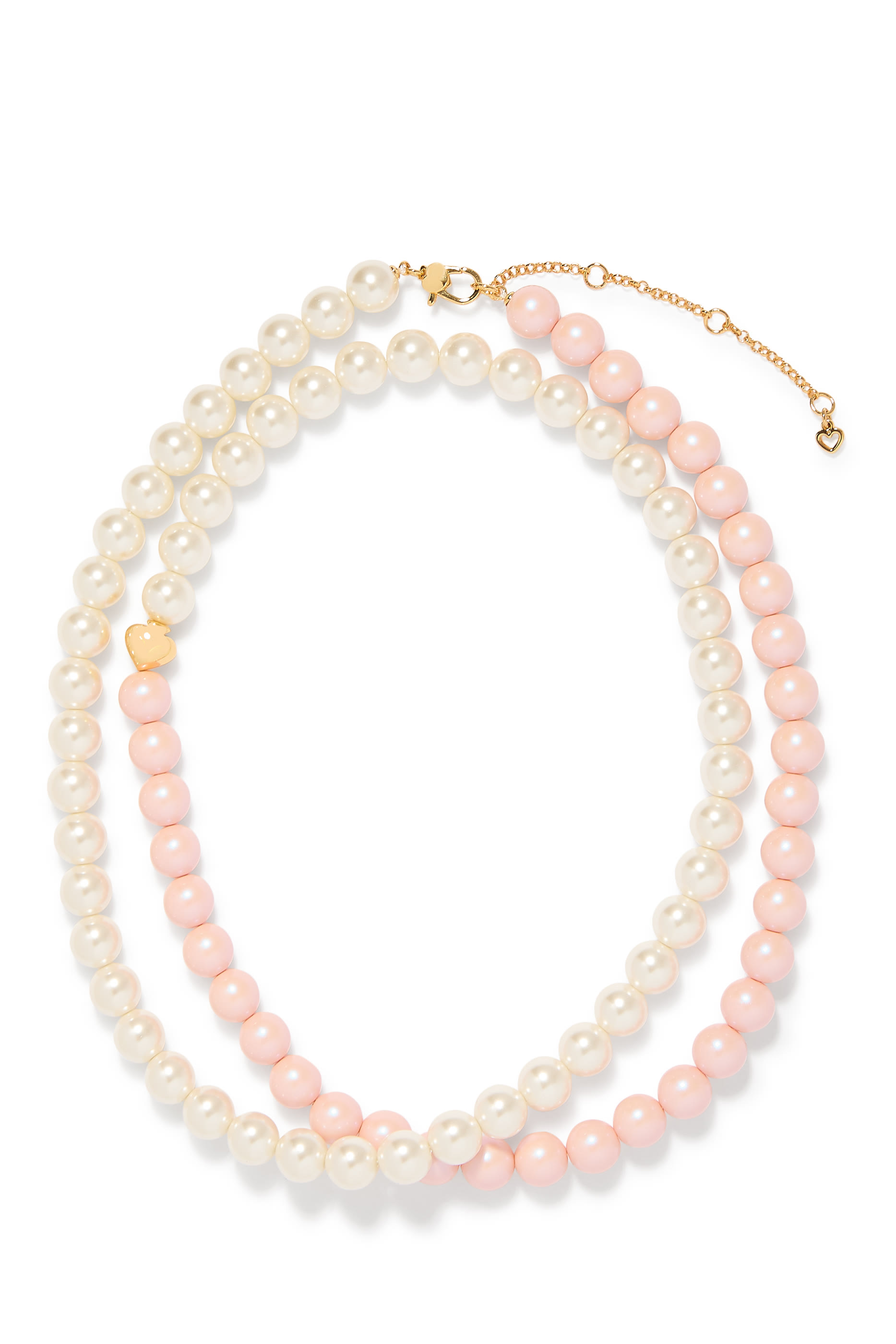 Two-Toned Necklace, Plated Metal & Enamel