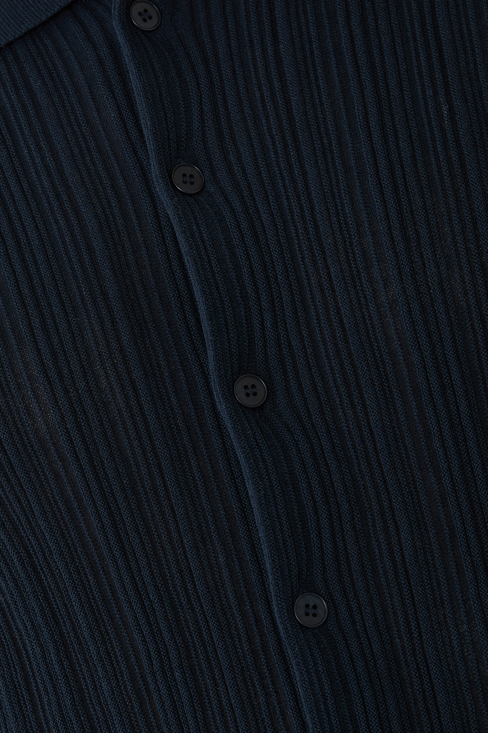 Rib-Knit Cotton-Blend Cardigan