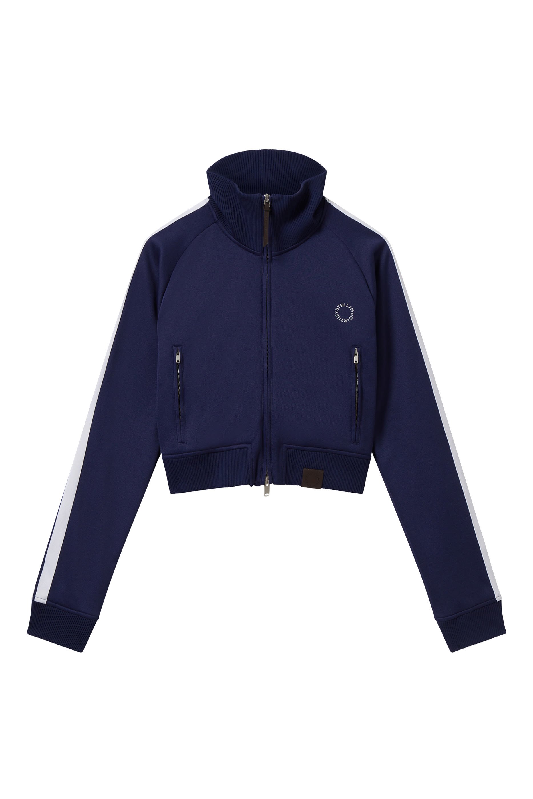 High-Neck Double Stripe Track Jacket 