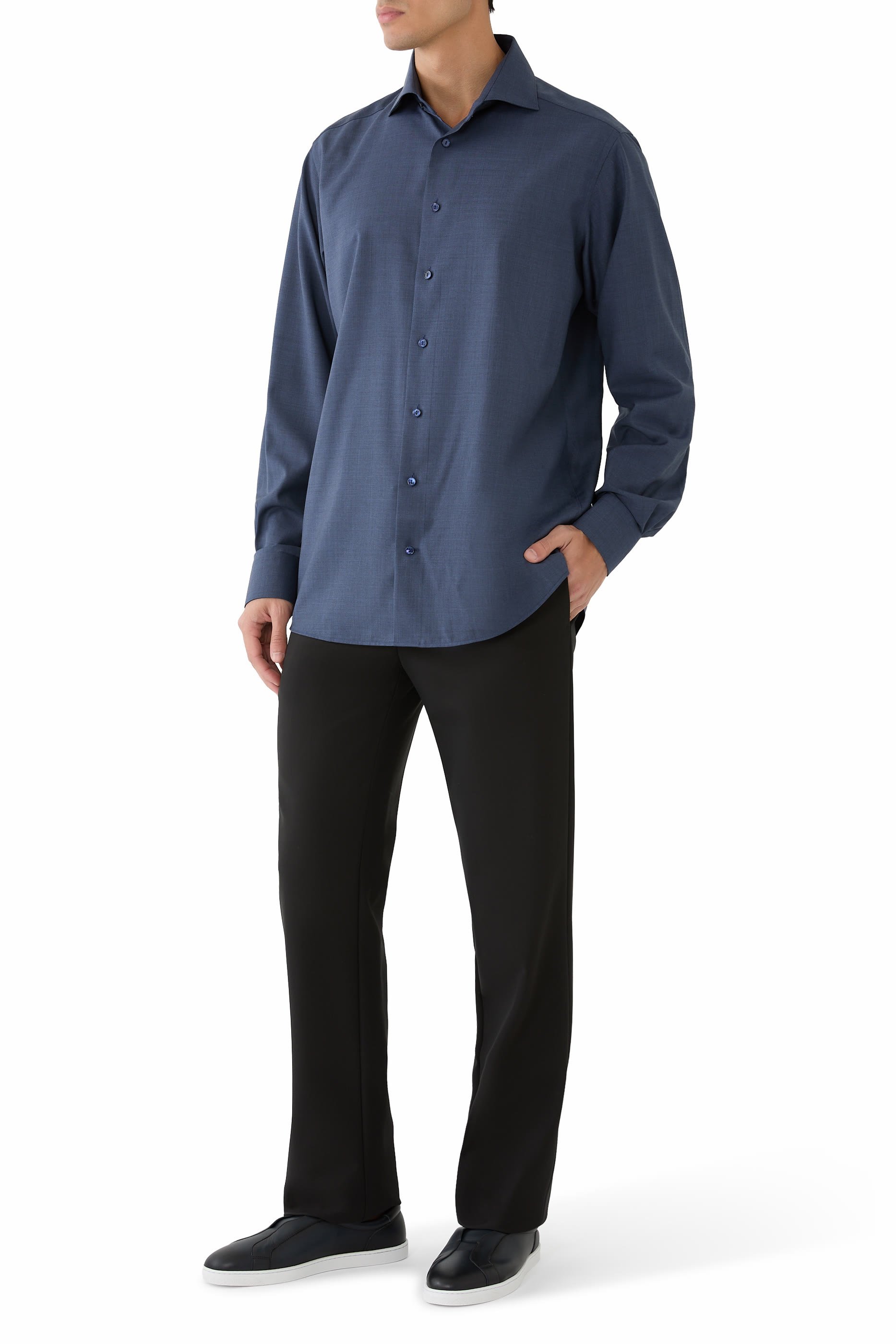 Solid Merino Wool Shirt