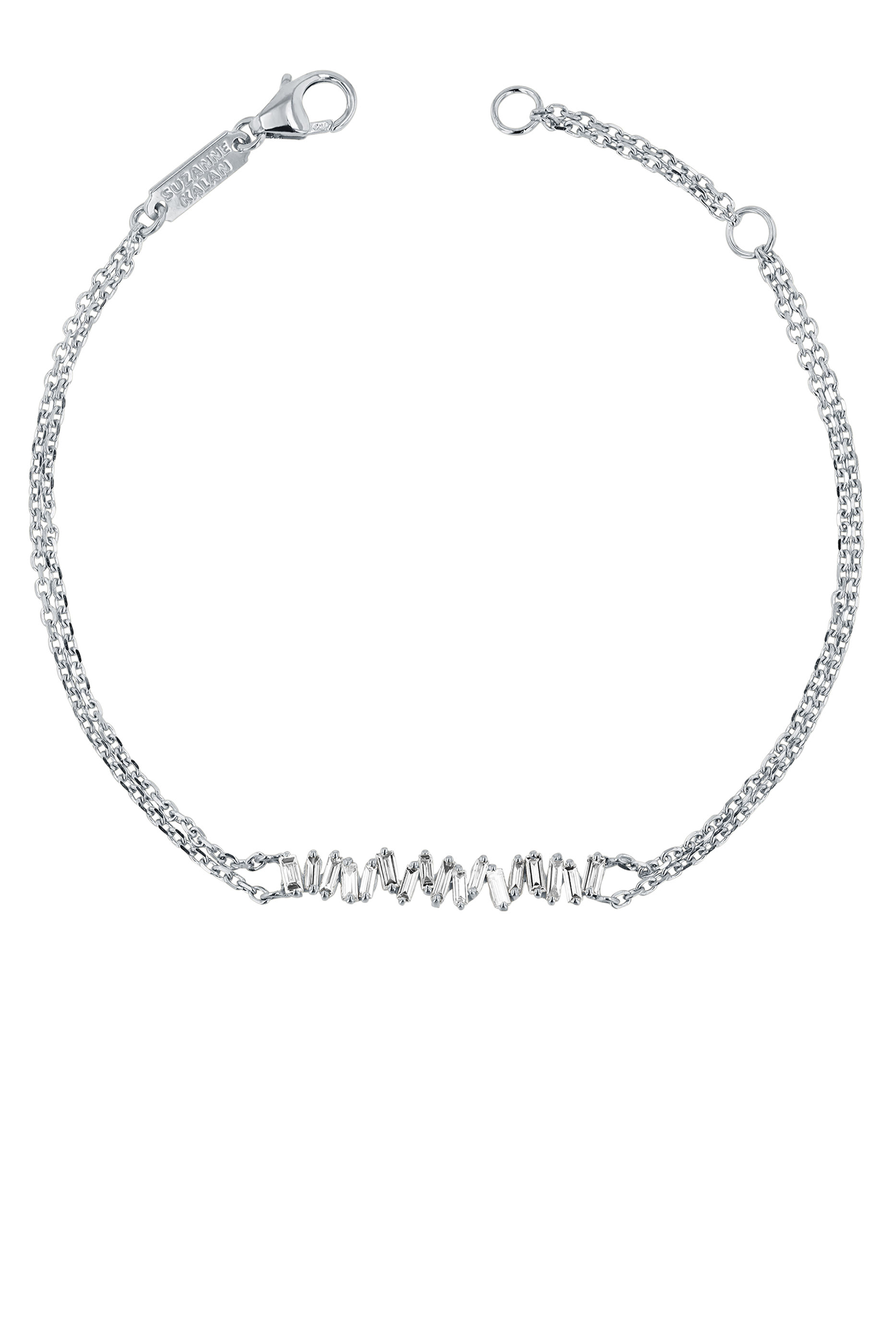 Classic Bar Bracelet, 18k White Gold & Diamonds