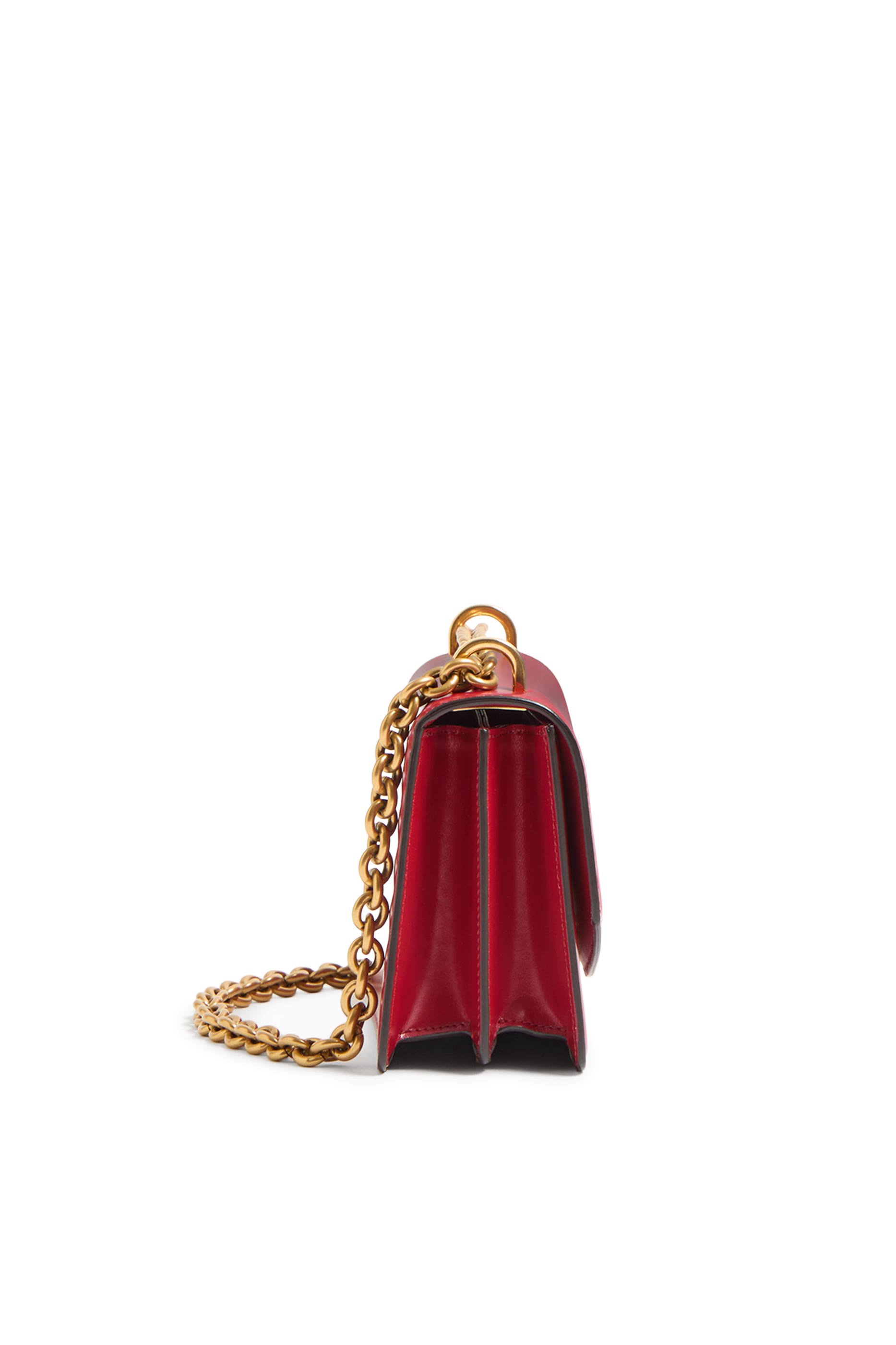Vain Small Shoulder Bag in Shiny Calfskin Leather
