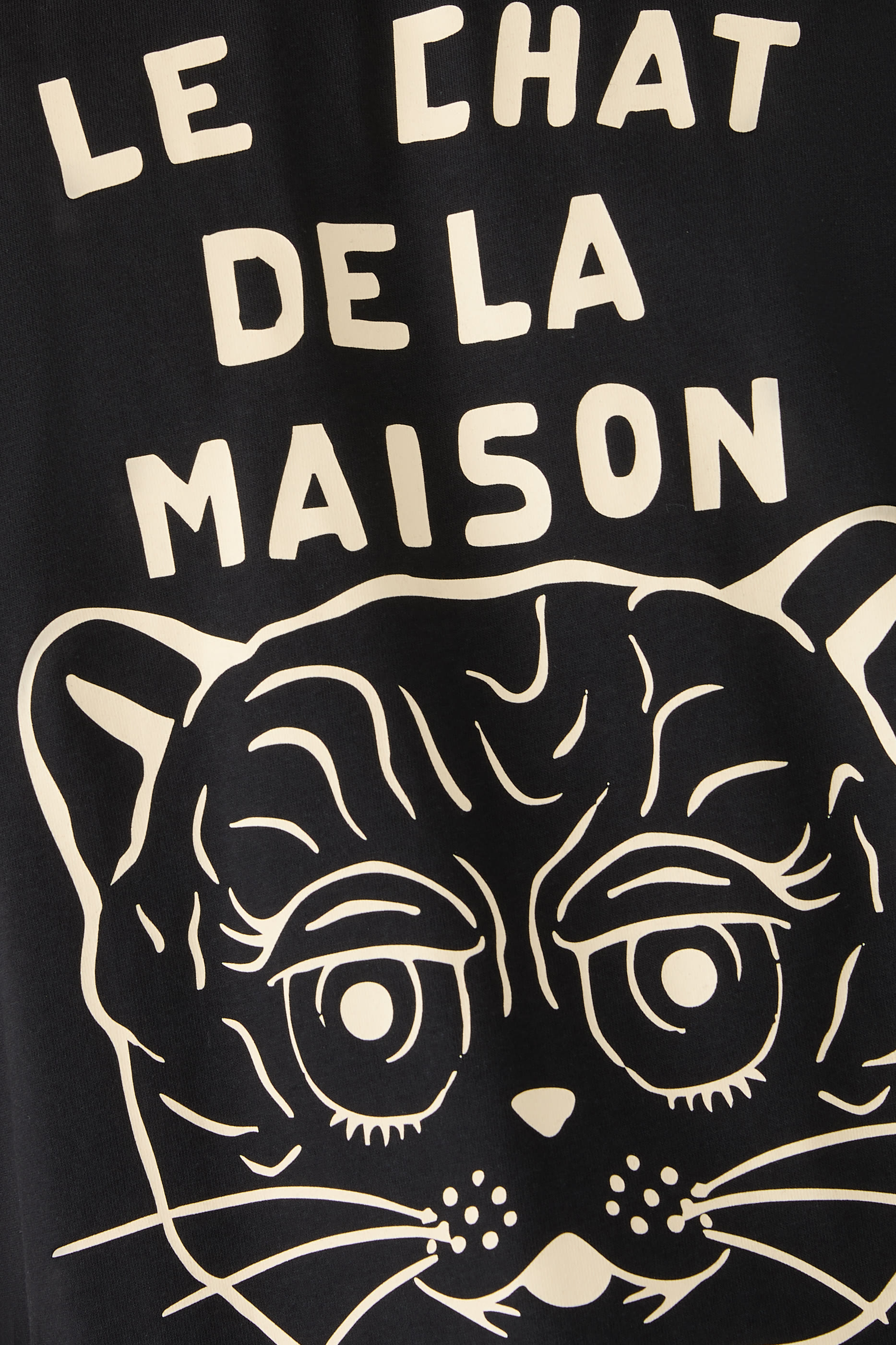 Chat De La Maison Print Cotton T-Shirt